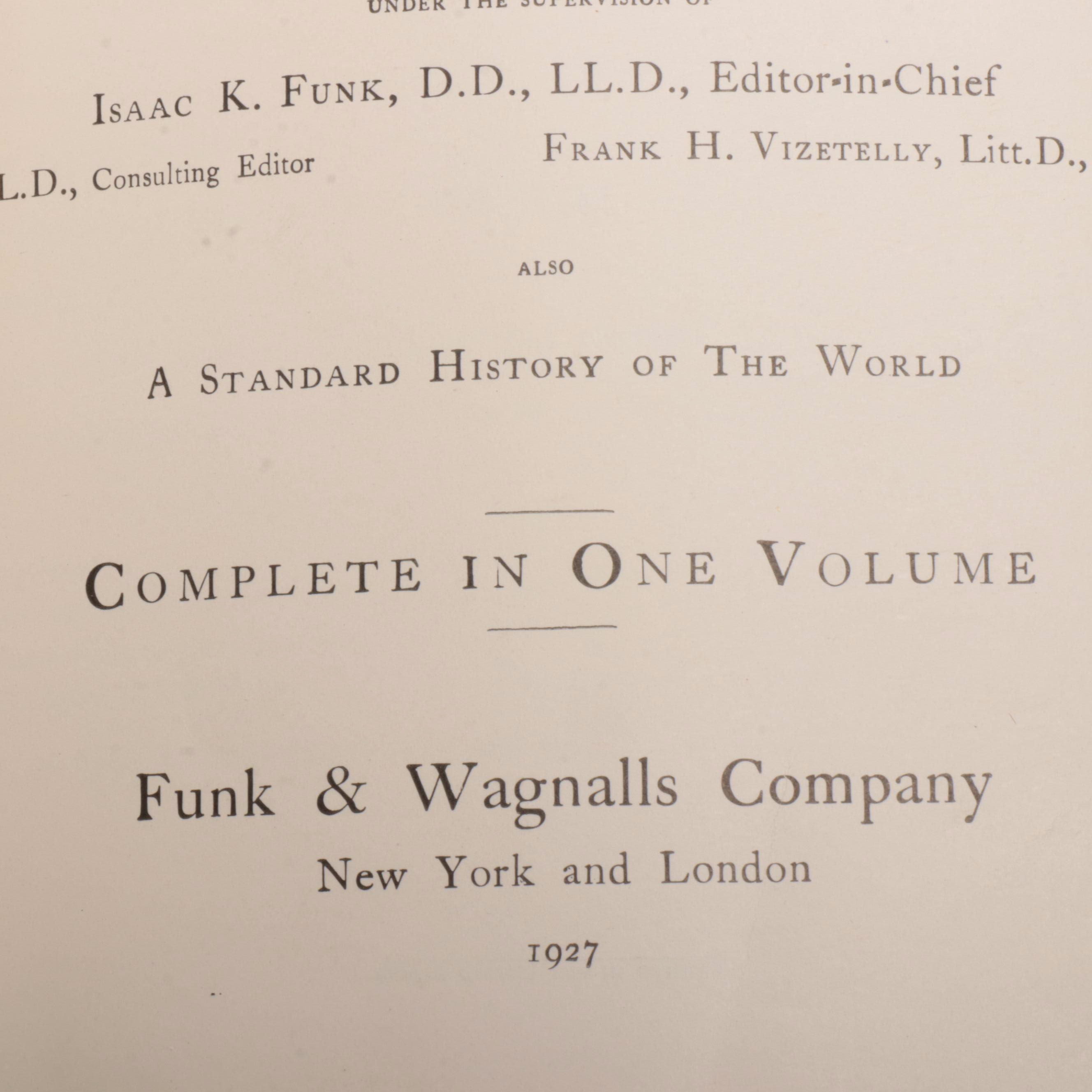Victorian Mechanical Book Stand, 1927 Funk & Wagnalls New Standard Dictionary