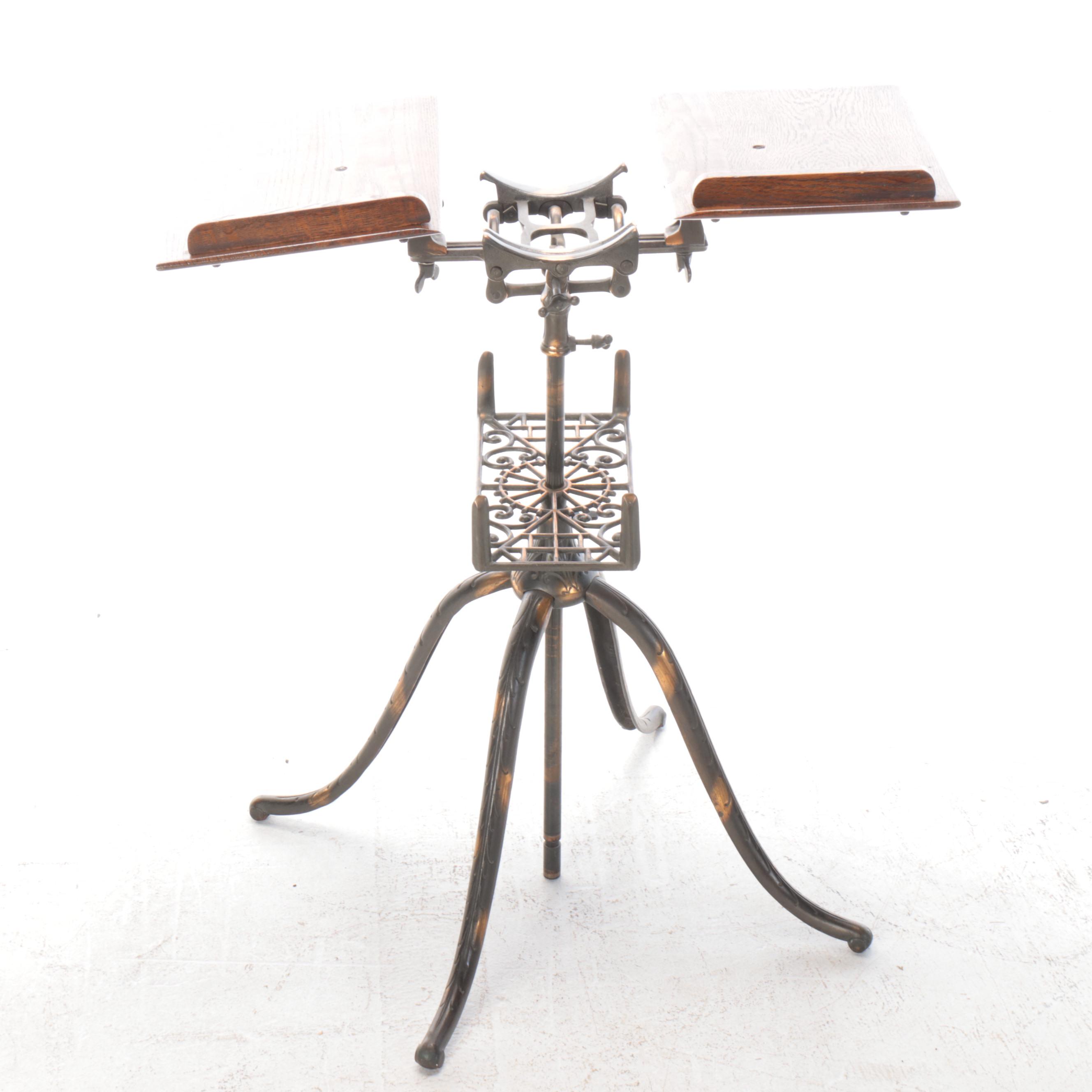 Victorian Mechanical Book Stand, 1927 Funk & Wagnalls New Standard Dictionary