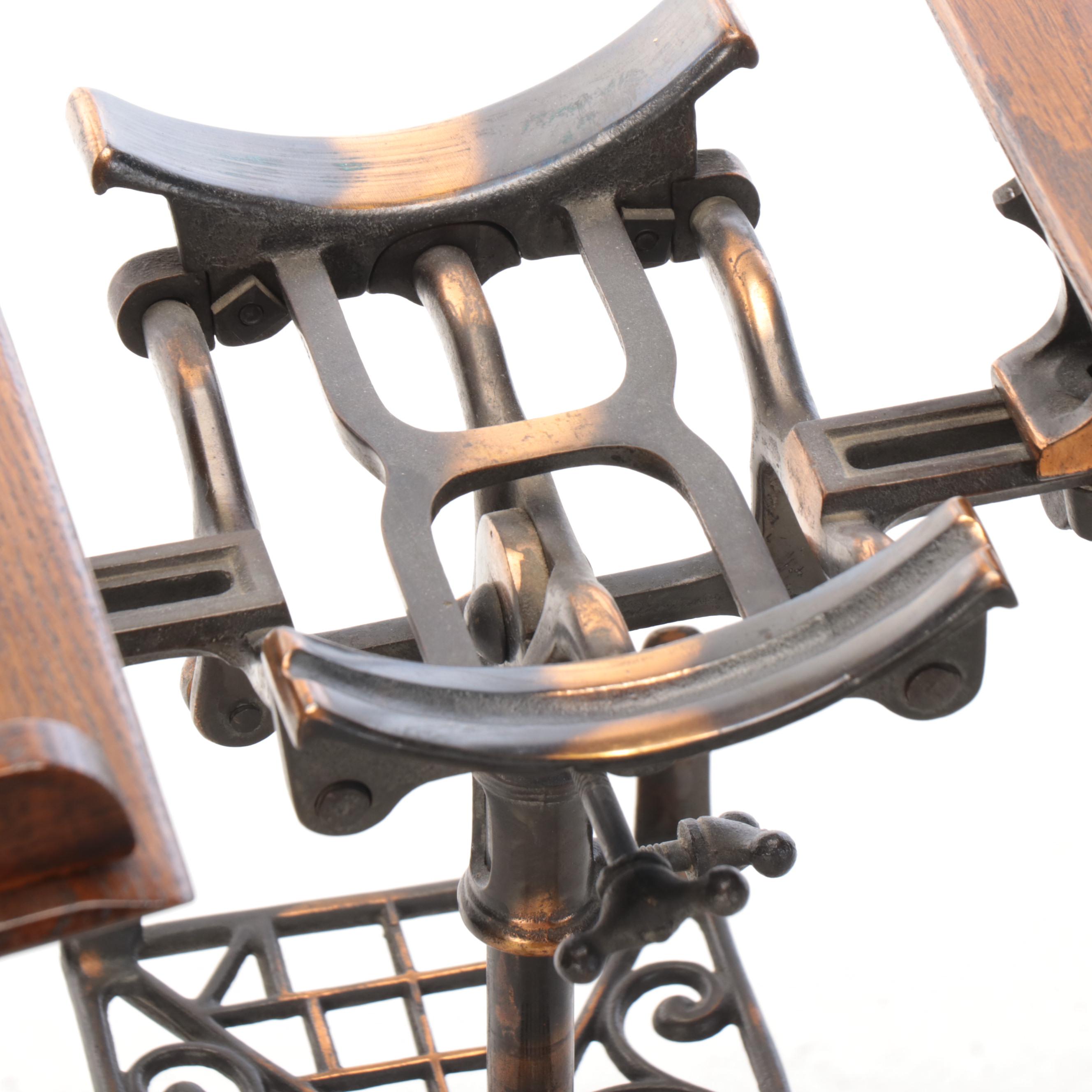 Victorian Mechanical Book Stand, 1927 Funk & Wagnalls New Standard Dictionary