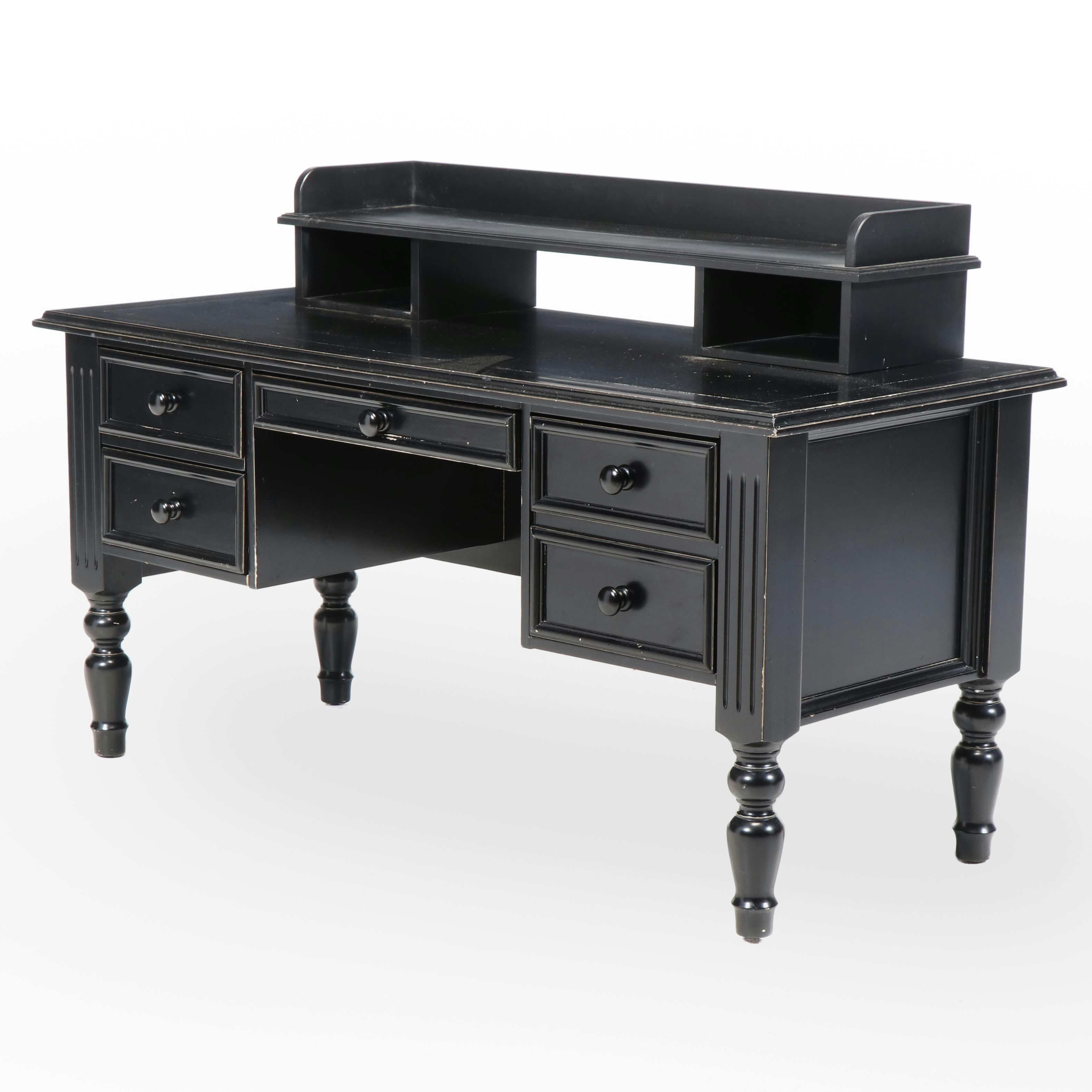 Ballard Designs Black Wooden Computer Desk