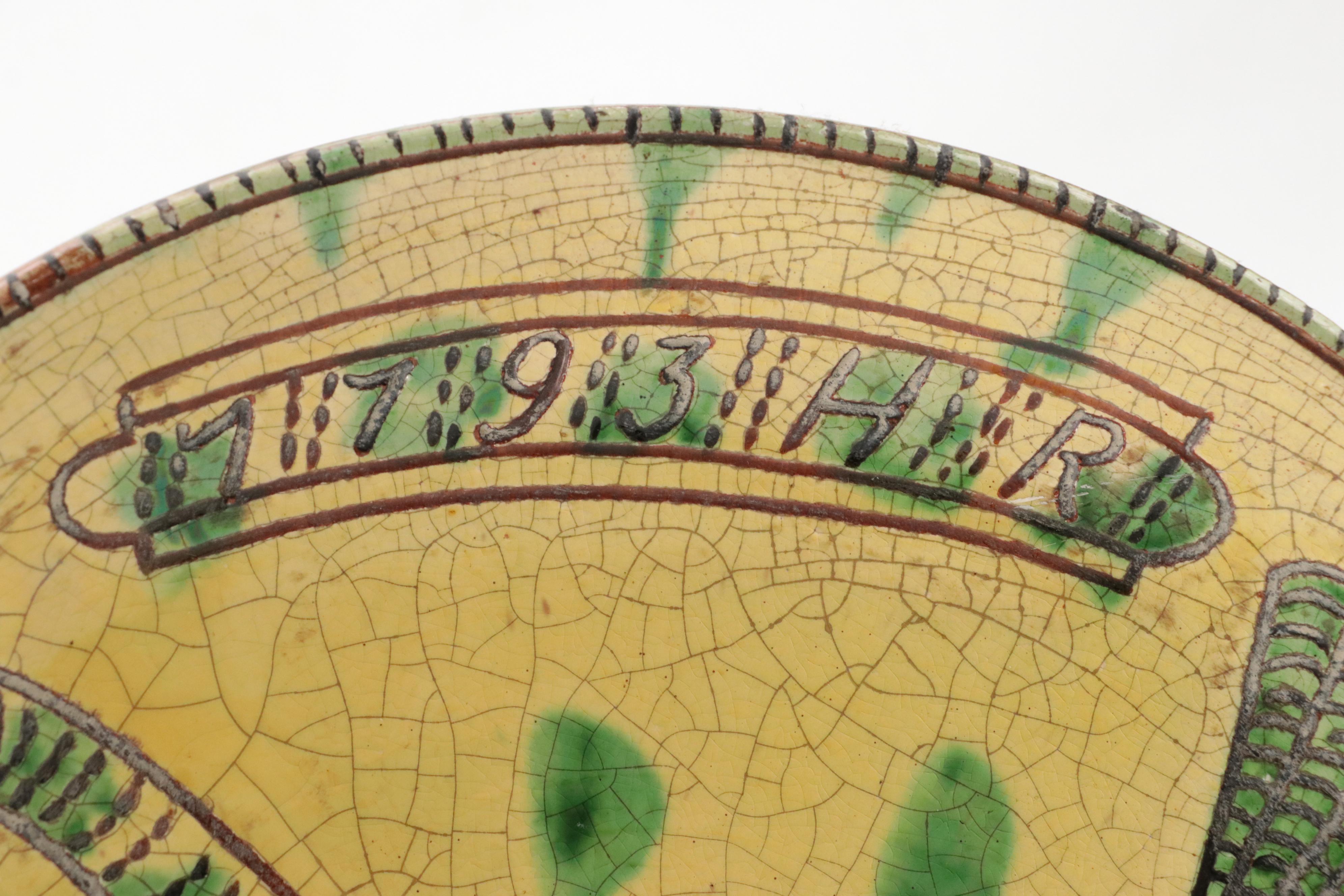 Italian Hand-Painted Bird Motif Ceramic Charger