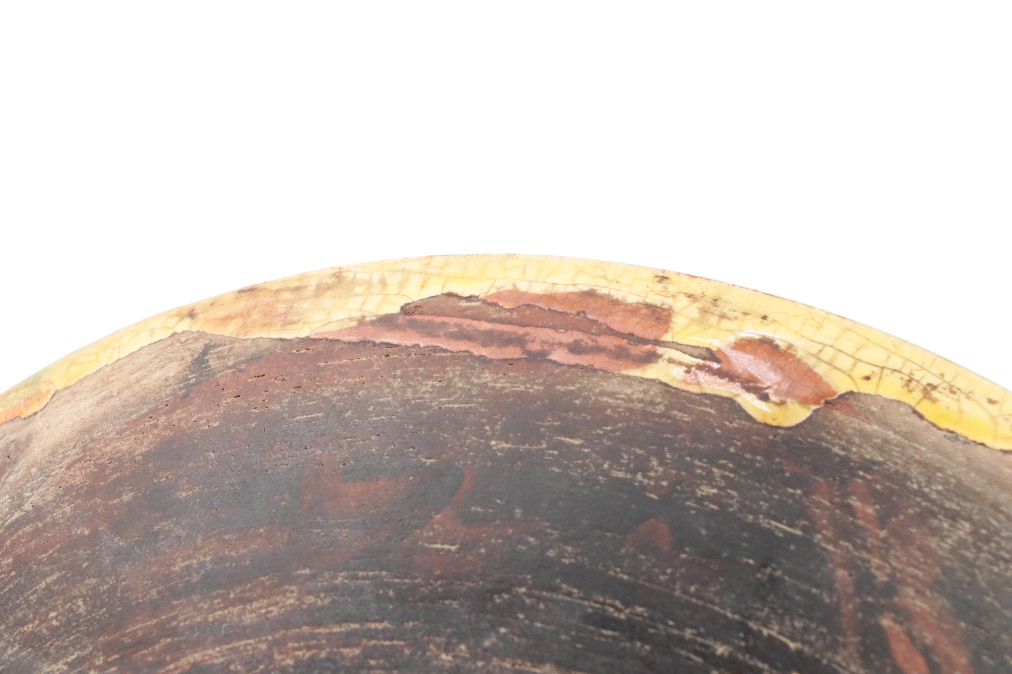 Italian Hand-Painted Bird Motif Ceramic Charger