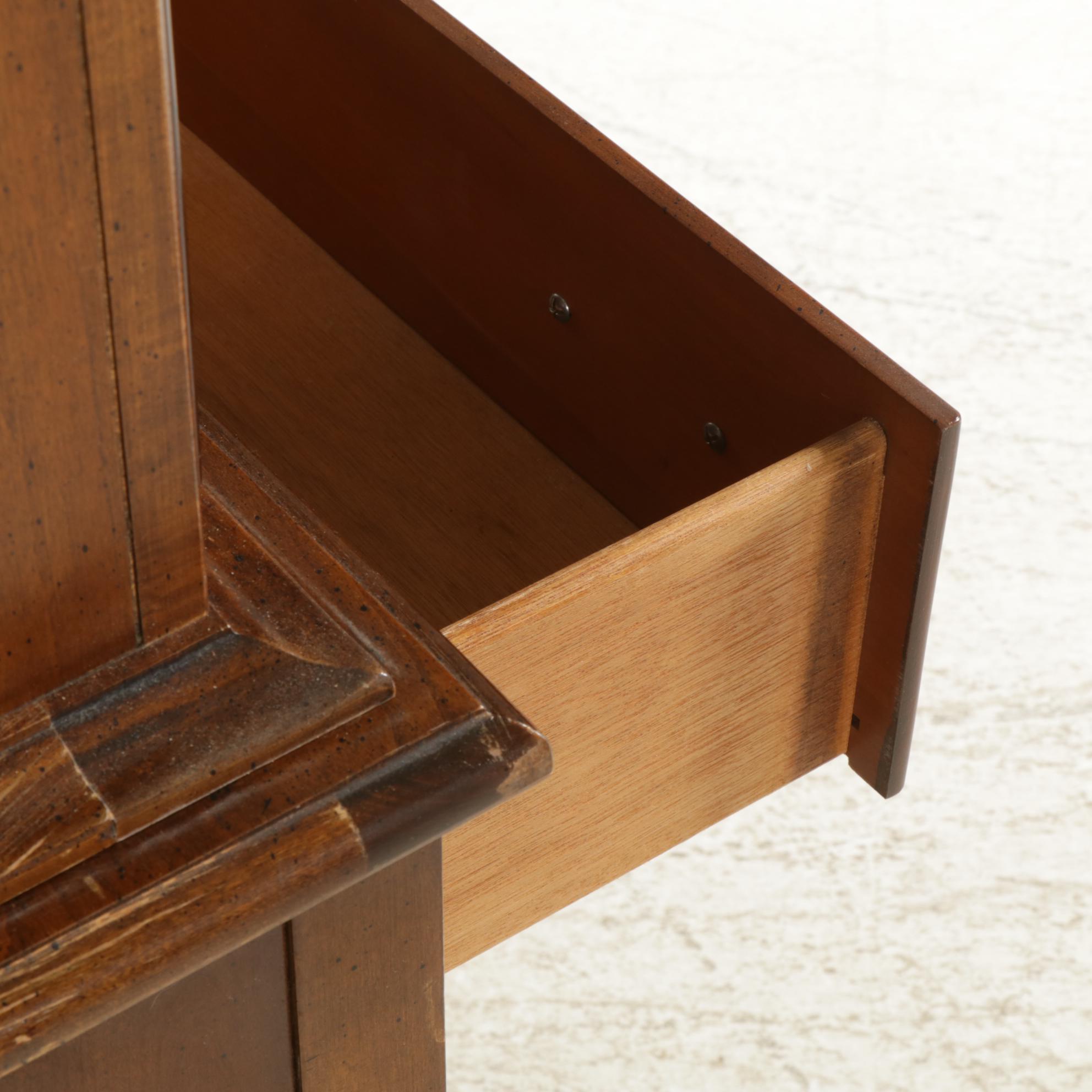 American Drew Federal Style Mahogany Highboy Chest on Chest, Late 20th Century