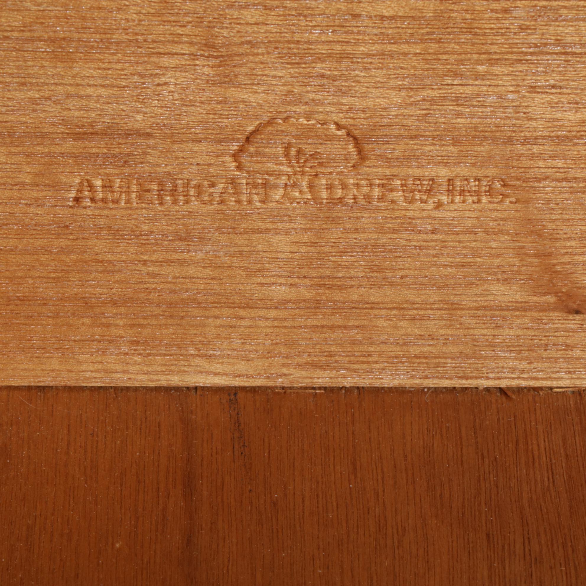 American Drew Federal Style Mahogany Highboy Chest on Chest, Late 20th Century