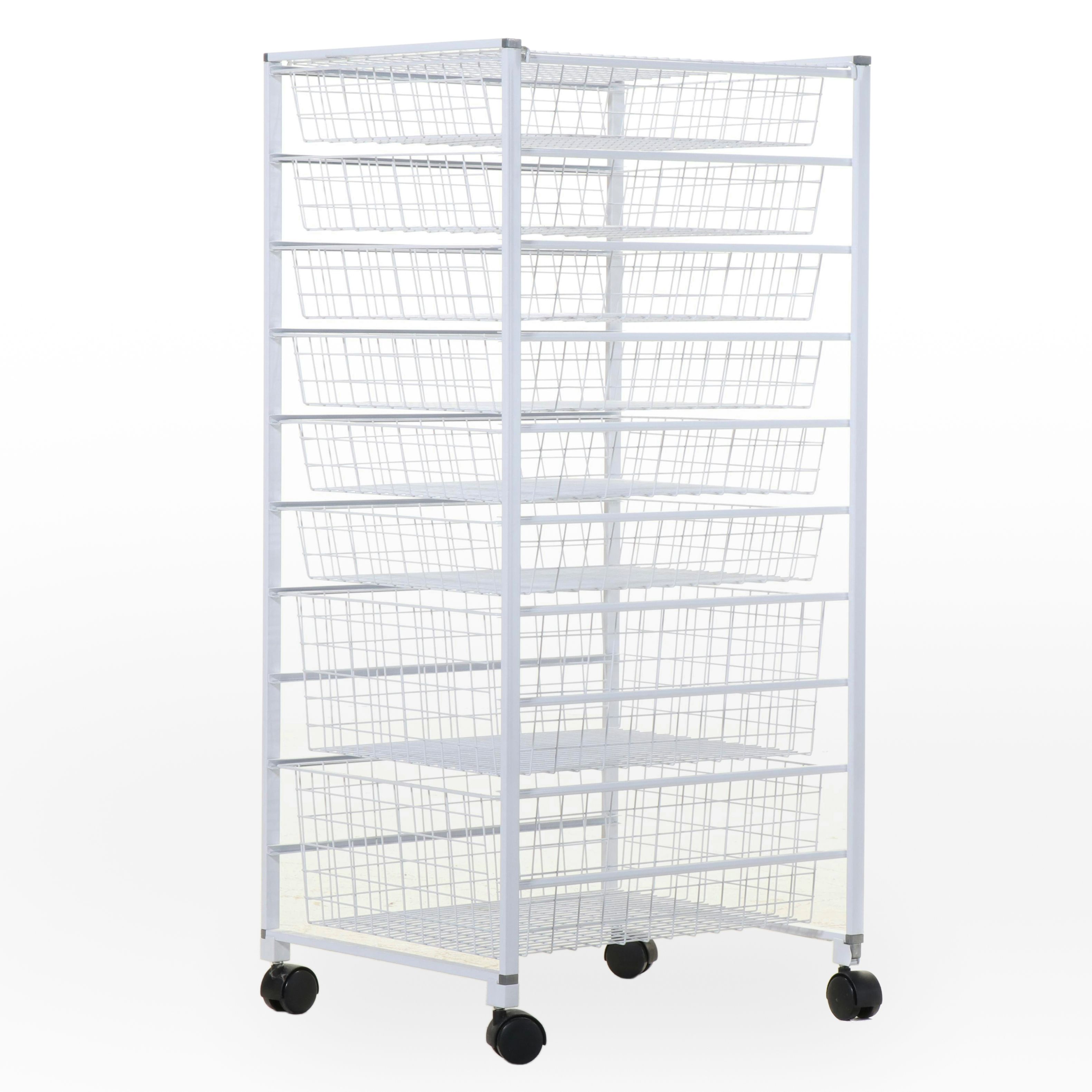 Lee Rowan White Metal Wire Organizer Rack