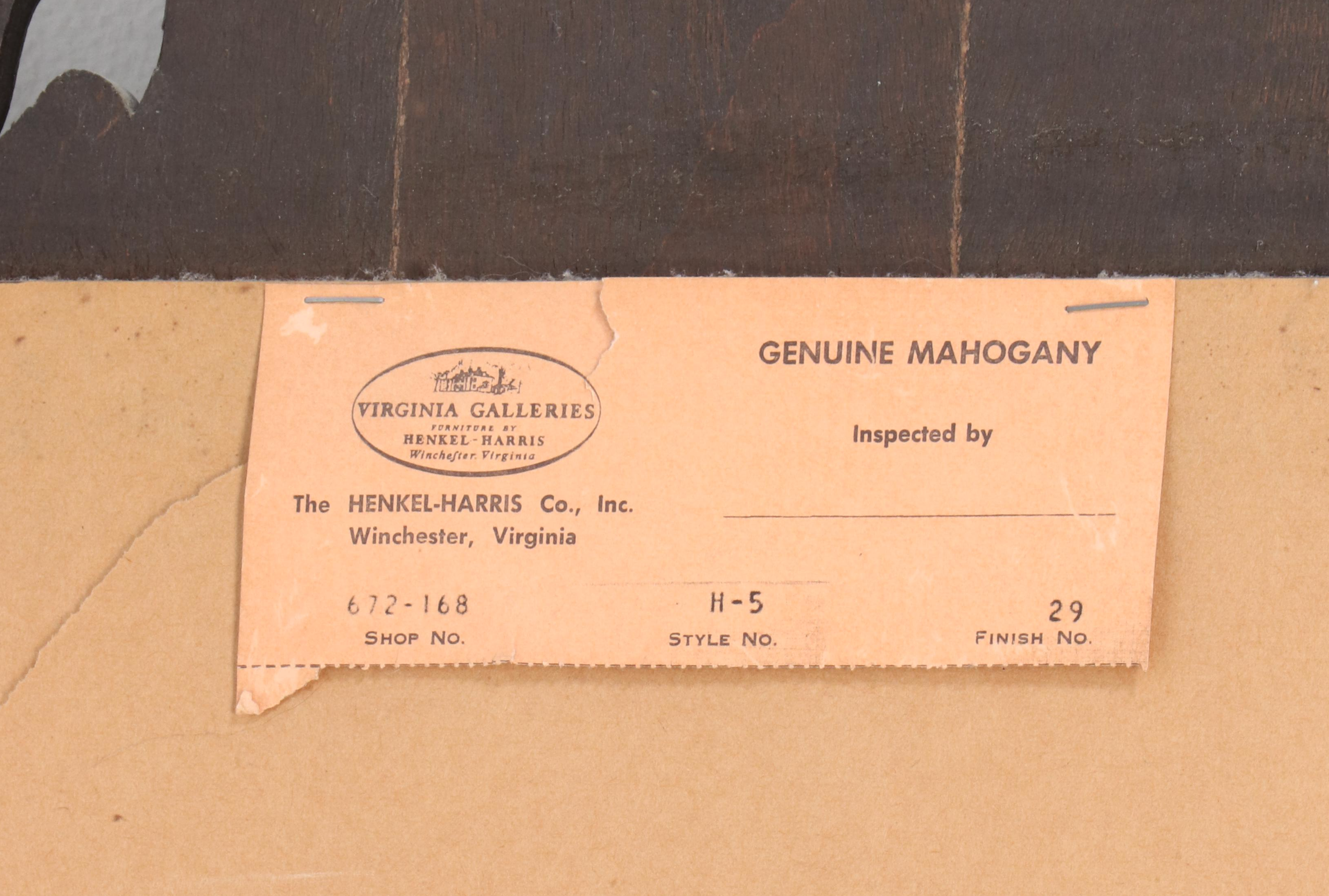 Henckel-Harris Carved Mahogany and Giltwood Wall Mirror, Early/Mid-20th C.