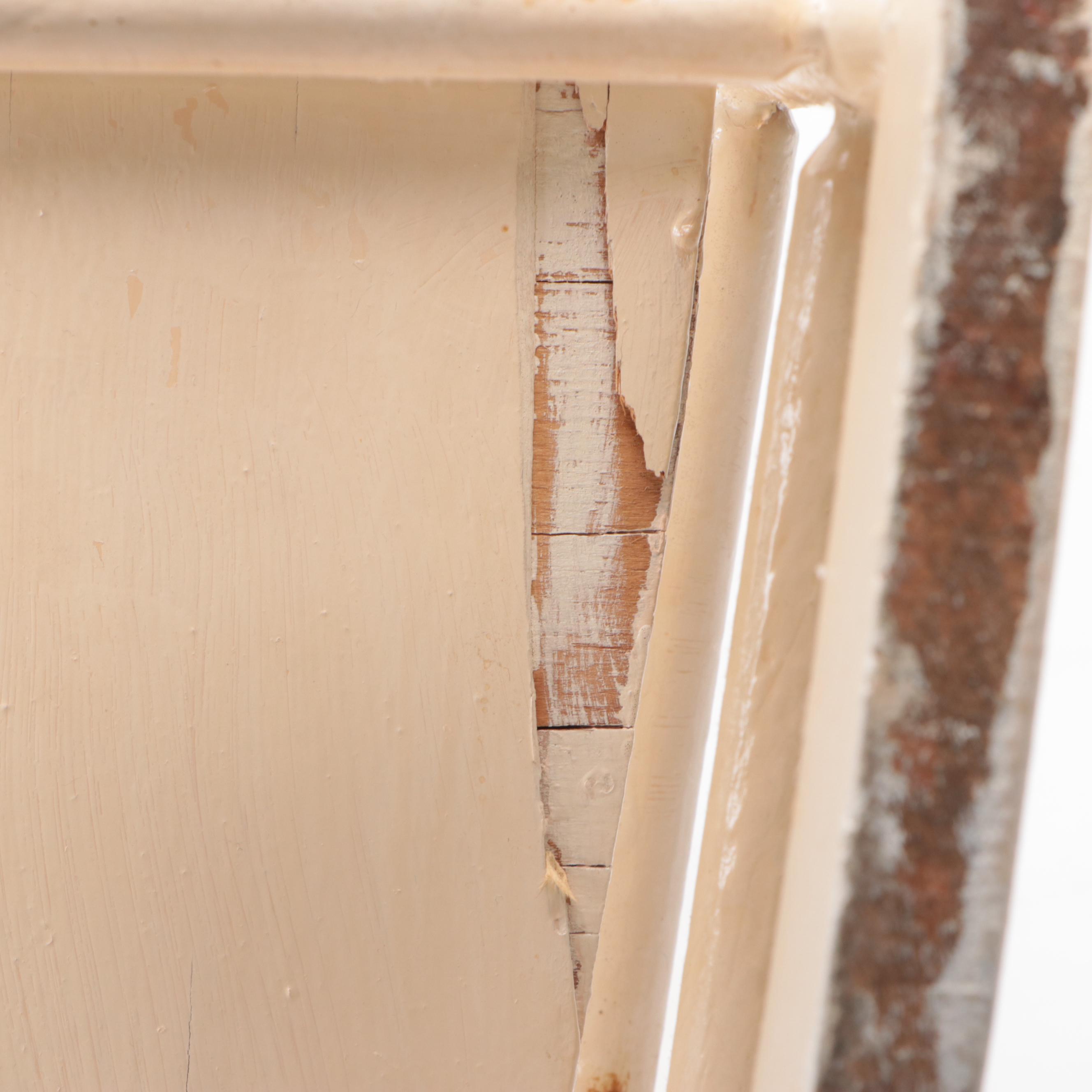 Miniature Wooden Windsor Chair and Rocking Chair with Stuffed Toy Rabbit