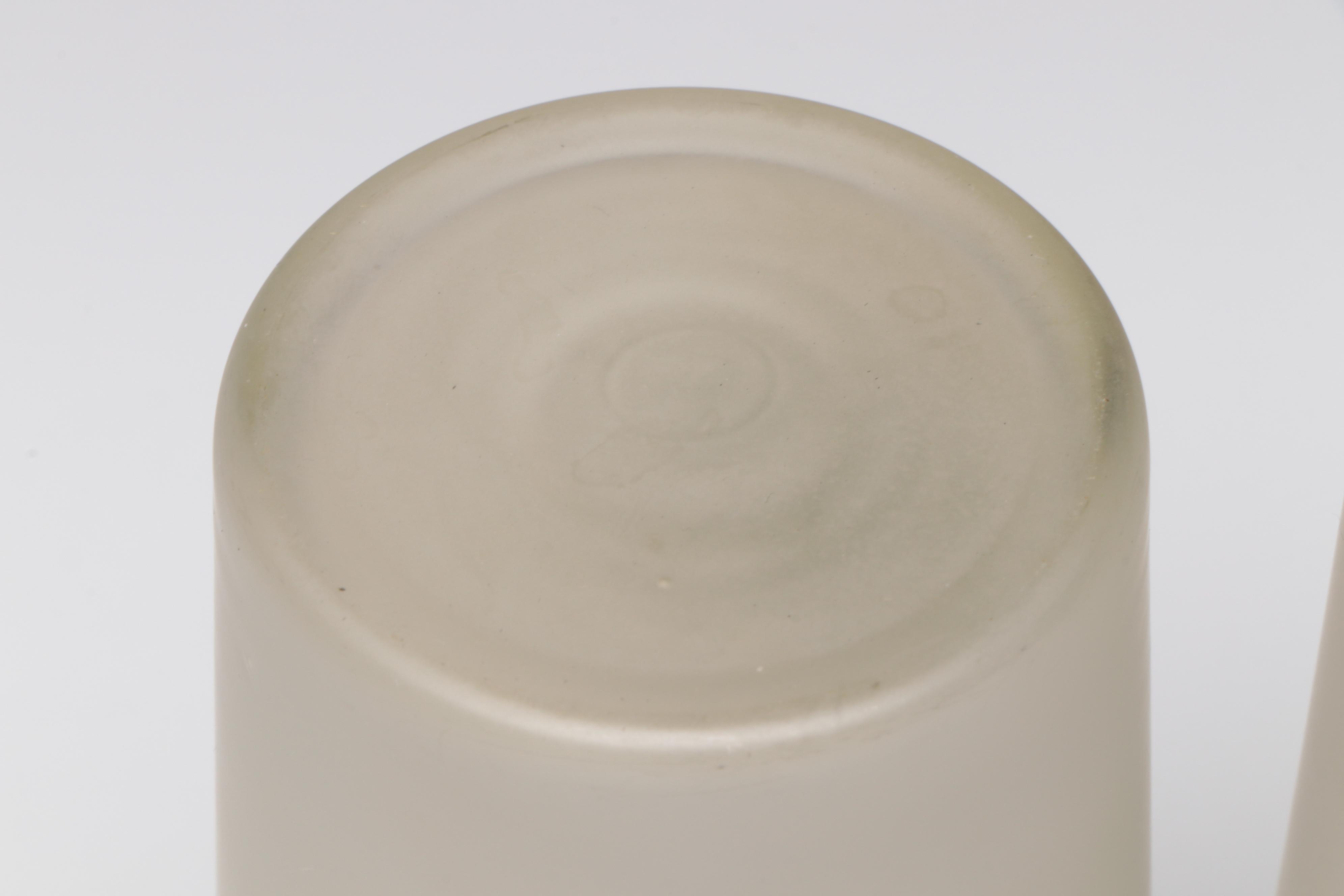 Hand-Painted Frosted Drinking Glasses with Handcrafted Snowmen Figurines