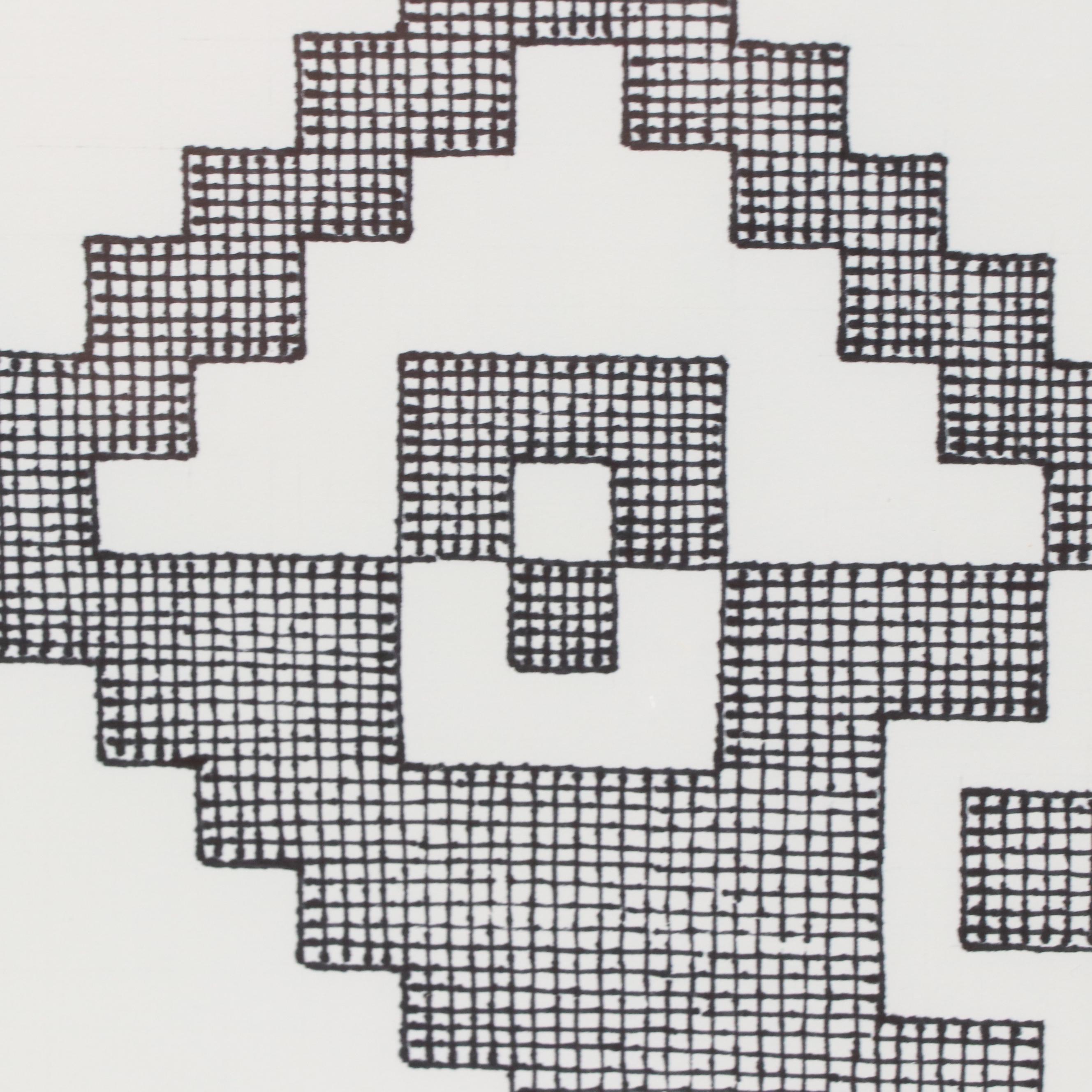 Jerry Kellems Stylized Ink Drawing, 2004