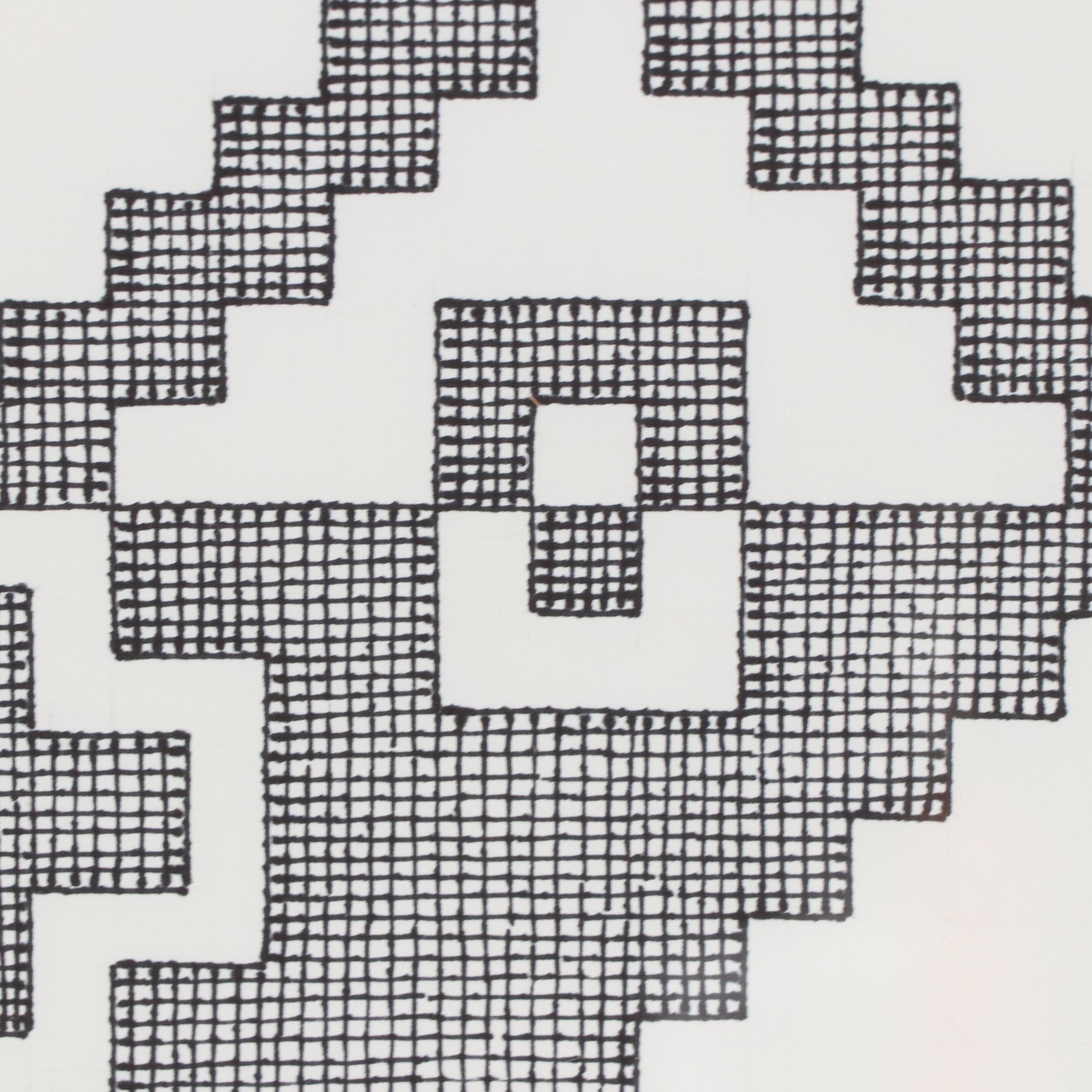 Jerry Kellems Stylized Ink Drawing, 2004