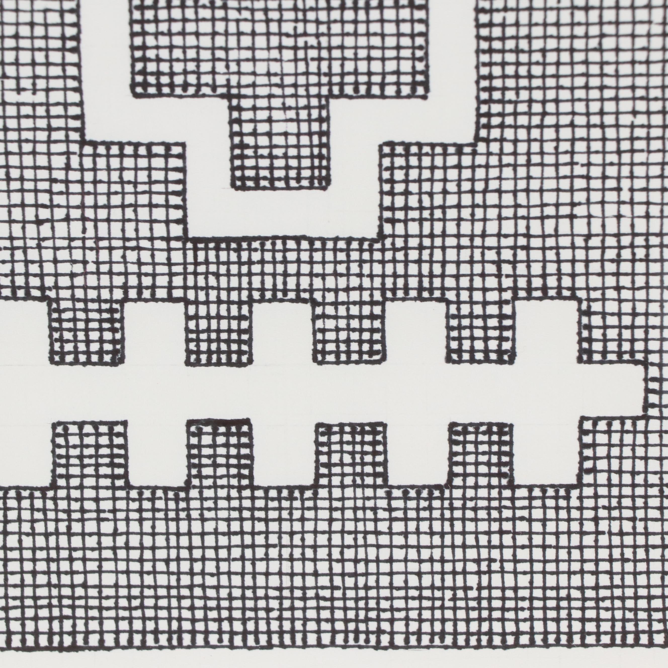 Jerry Kellems Stylized Ink Drawing, 2004