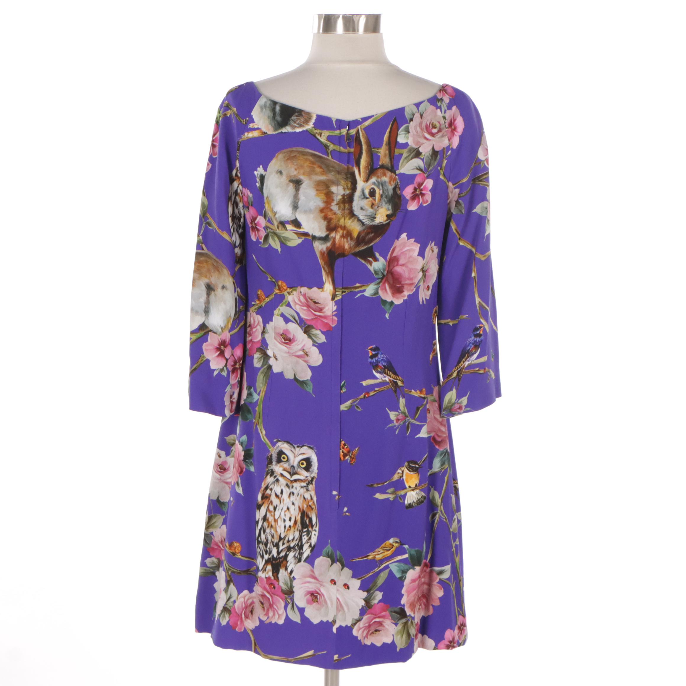 Dolce & Gabbana Floral and Nature Print Dress