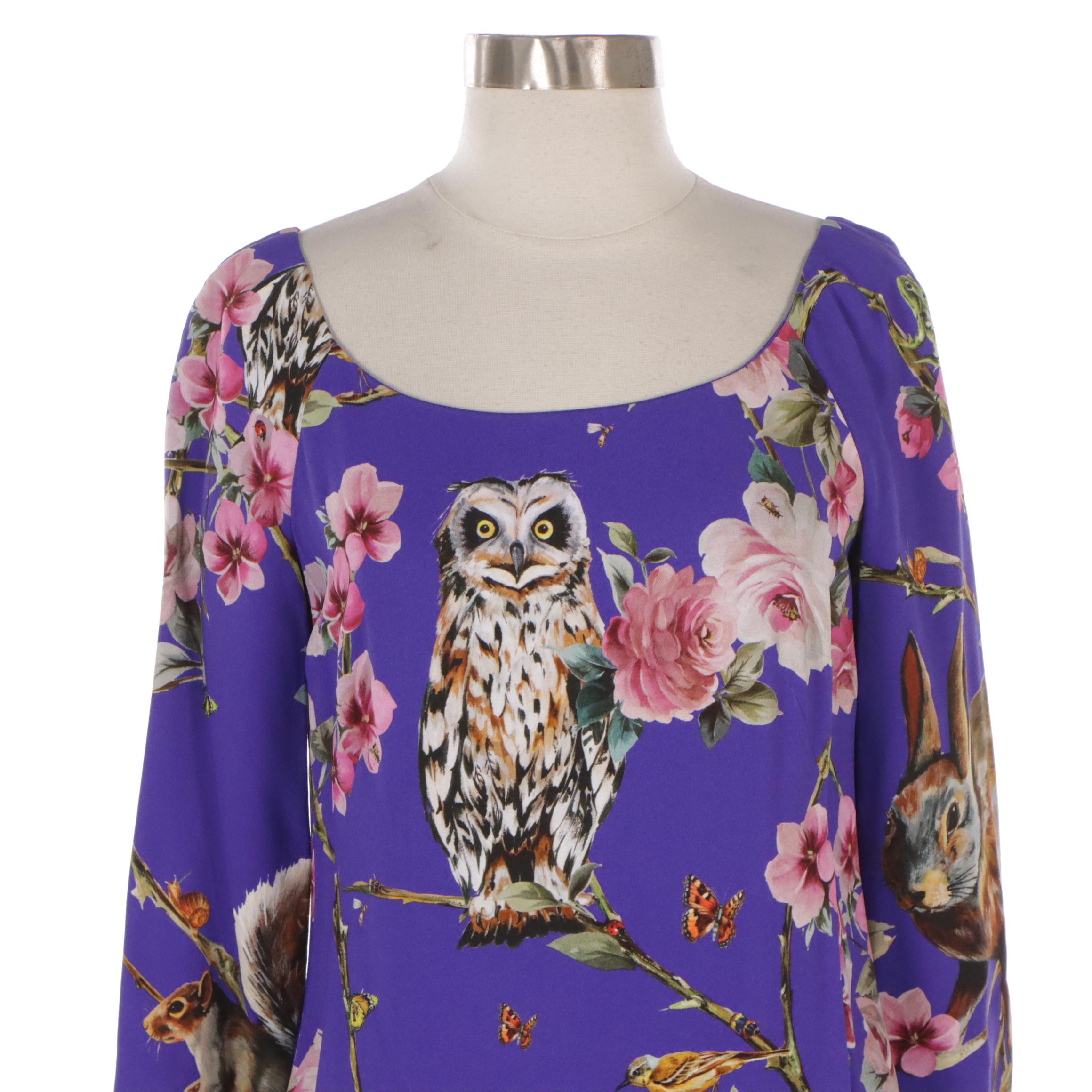 Dolce & Gabbana Floral and Nature Print Dress