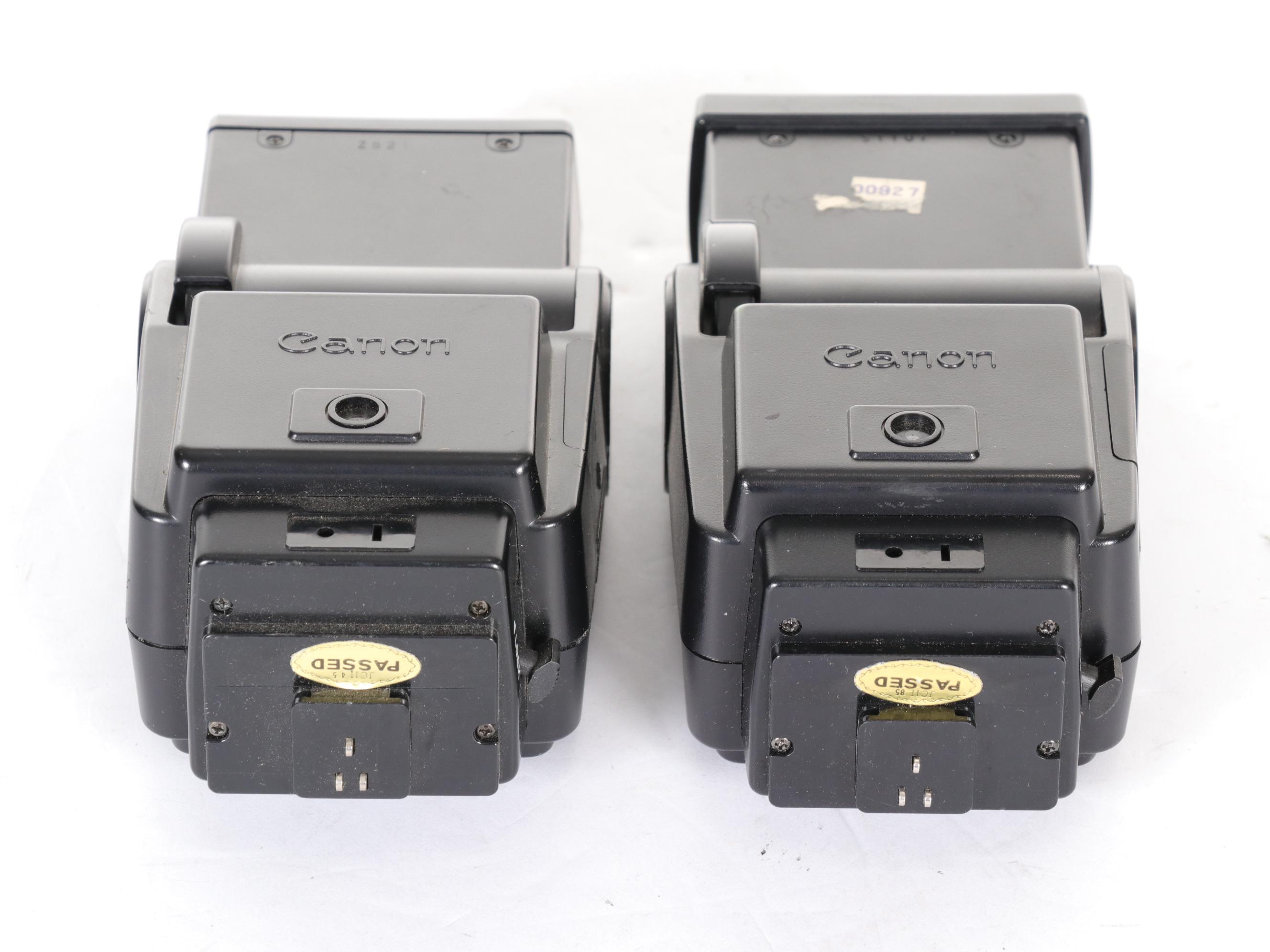 Canon Speedlites 600EX-RT, 580EX II, and 199A Models