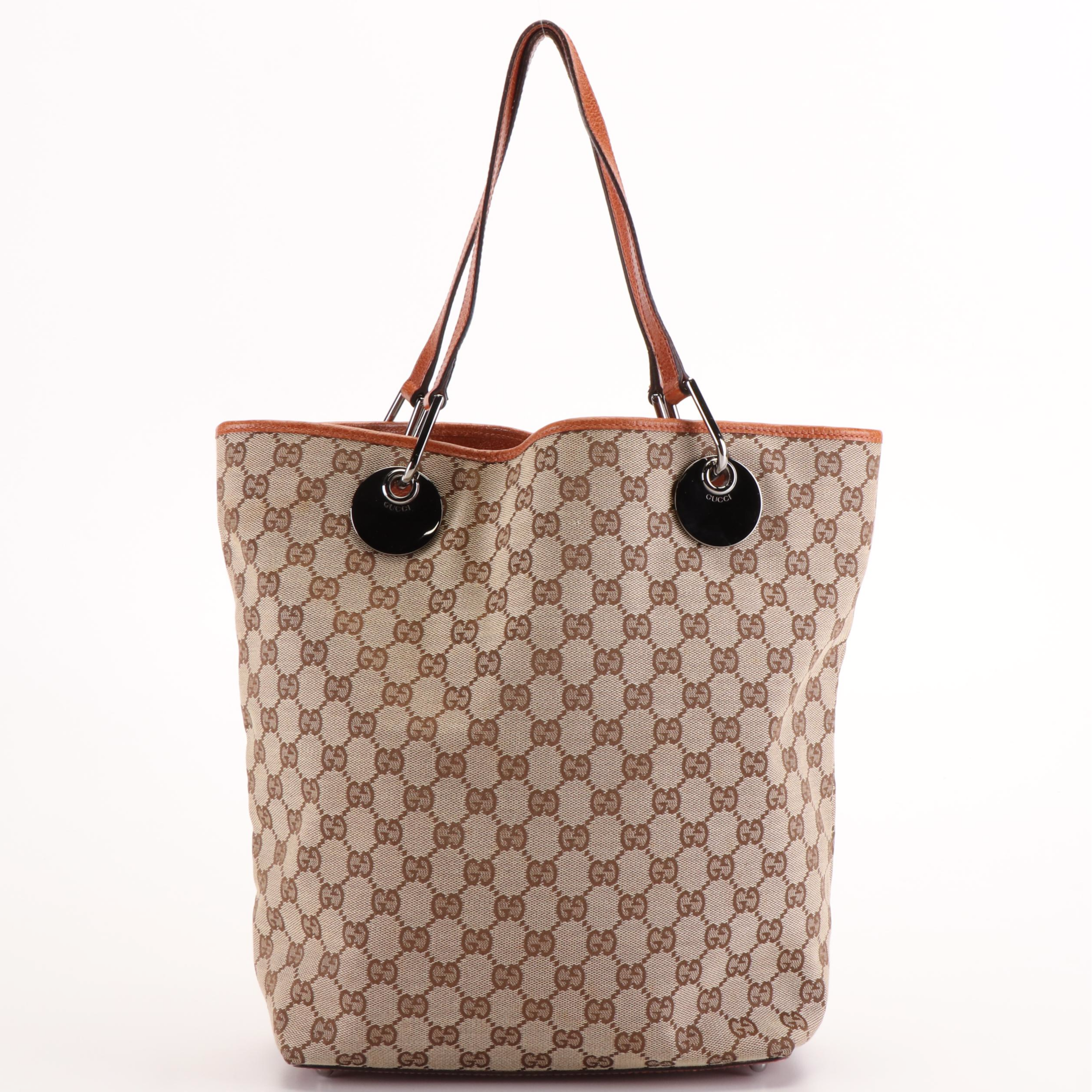 Gucci Eclipse Tote Bag in Beige GG Canvas