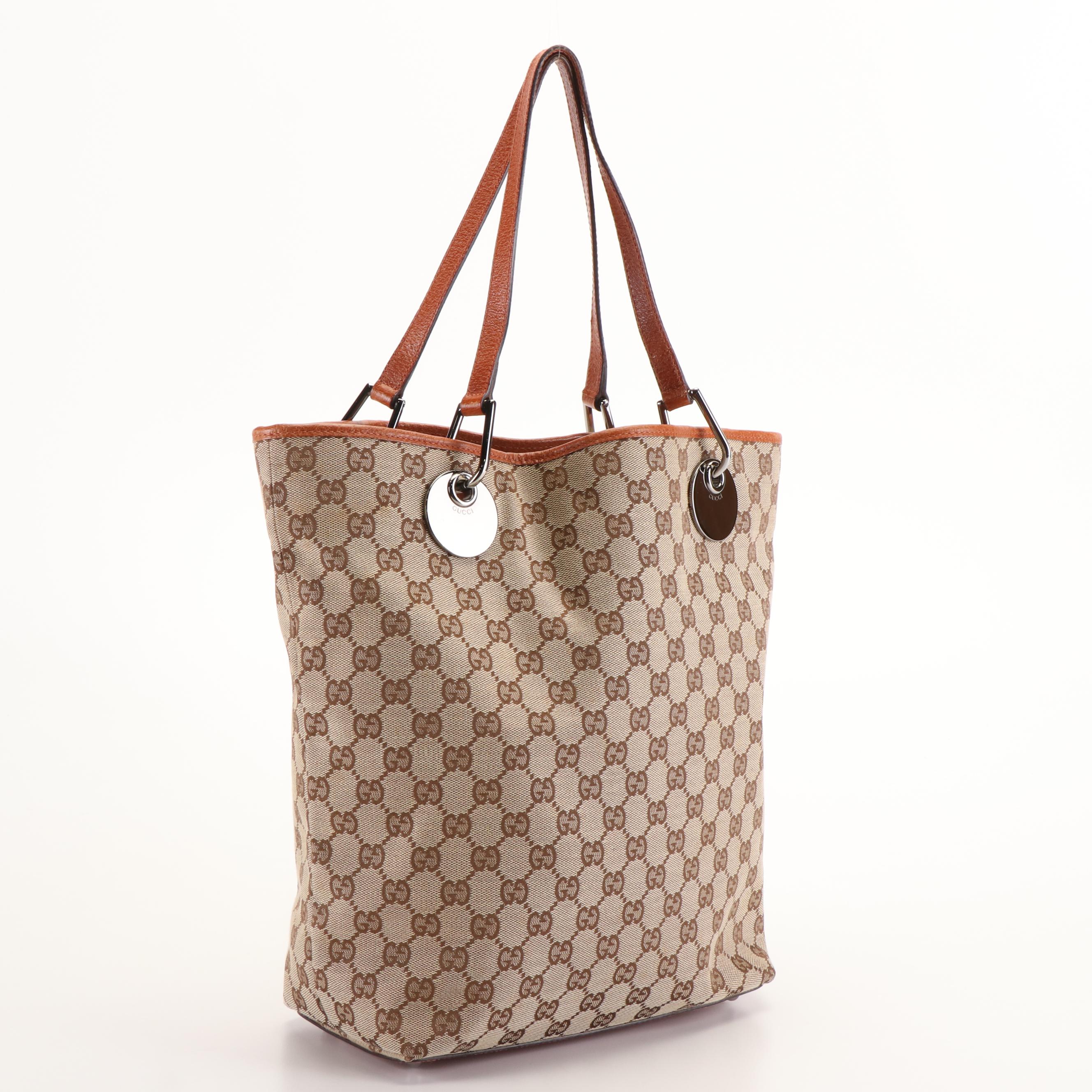 Gucci Eclipse Tote Bag in Beige GG Canvas