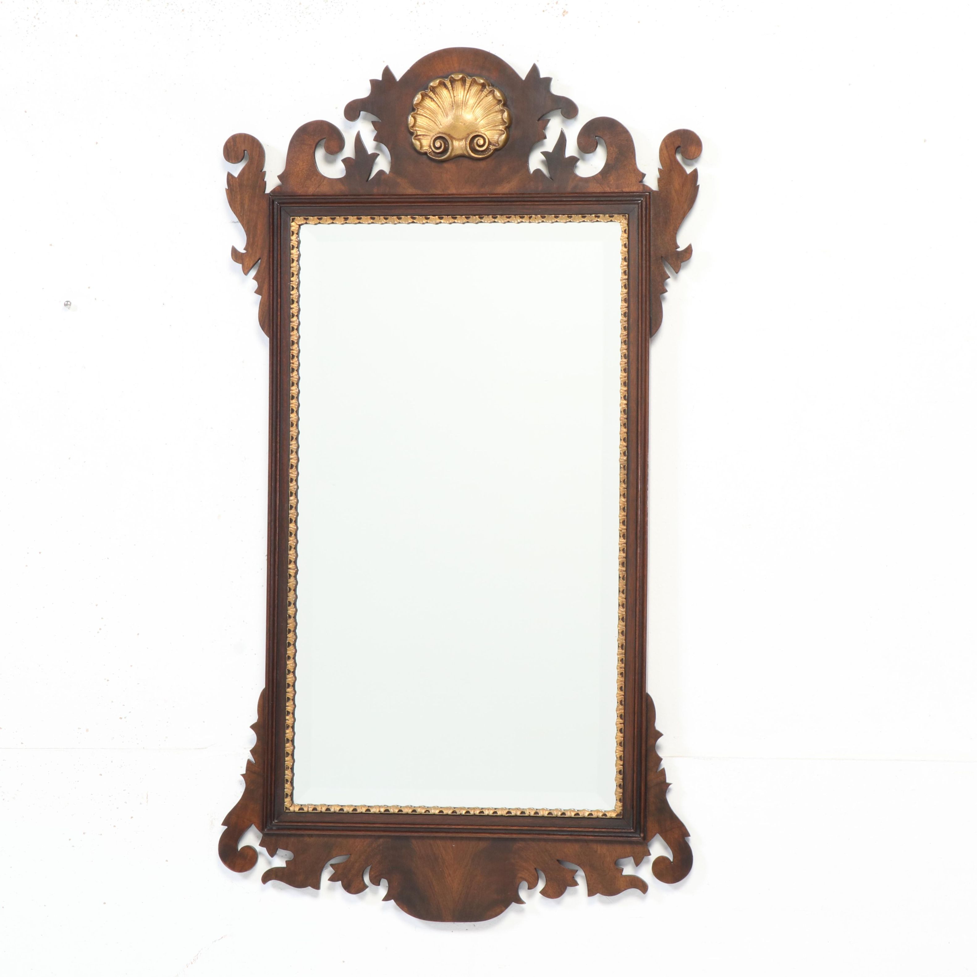 Henckel-Harris Carved Mahogany and Giltwood Wall Mirror, Early/Mid-20th C.
