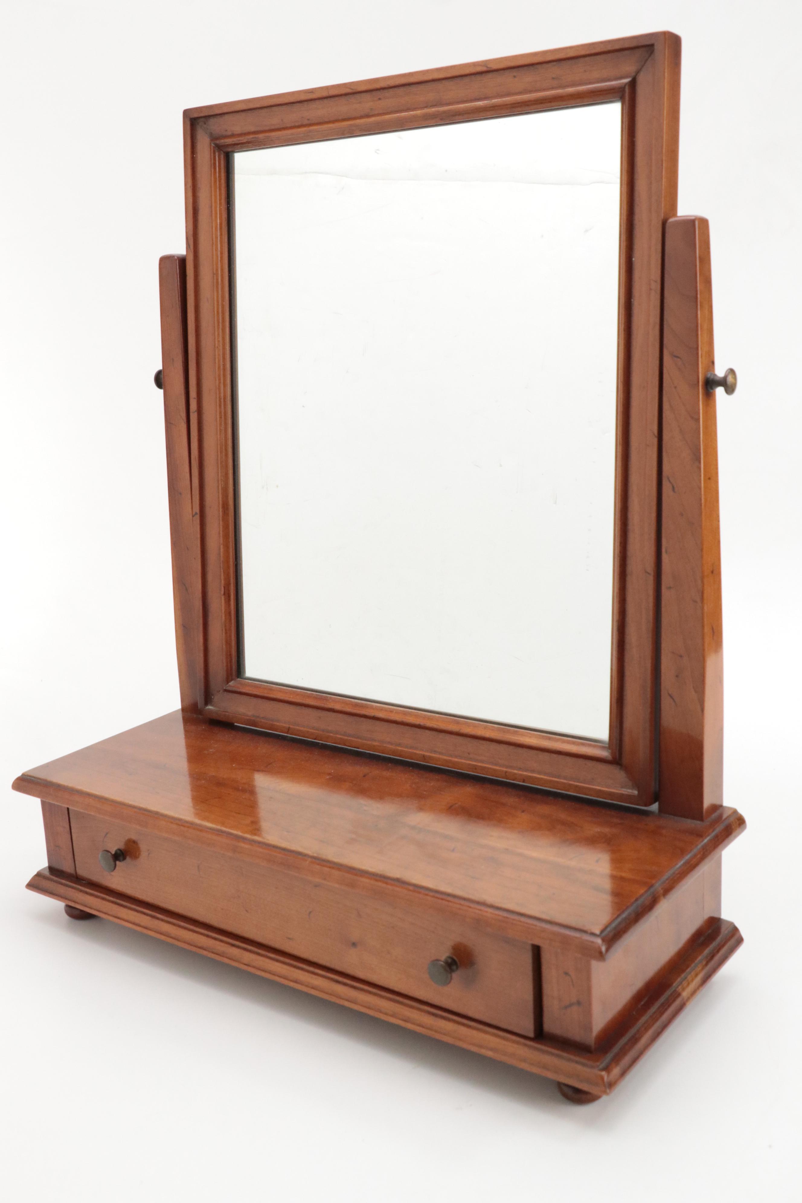 Stickley Finished Cherrywood Shaving Mirror