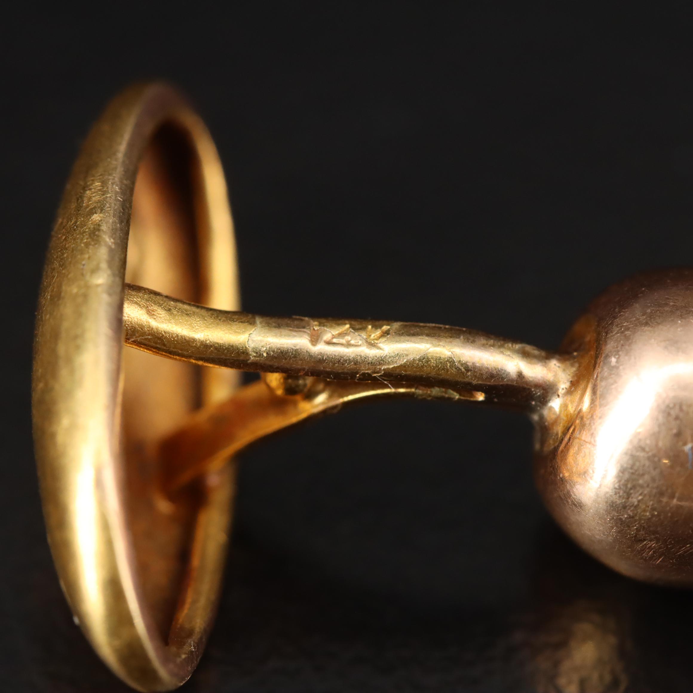 Antique 14K 0.13 CTW Diamond Cufflinks