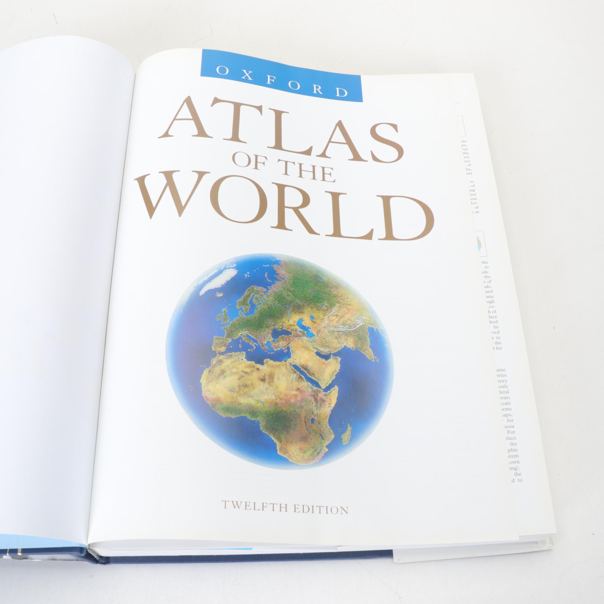 Oxford 12th Ed. "Atlas of the World" with "100 Wonders of the World"