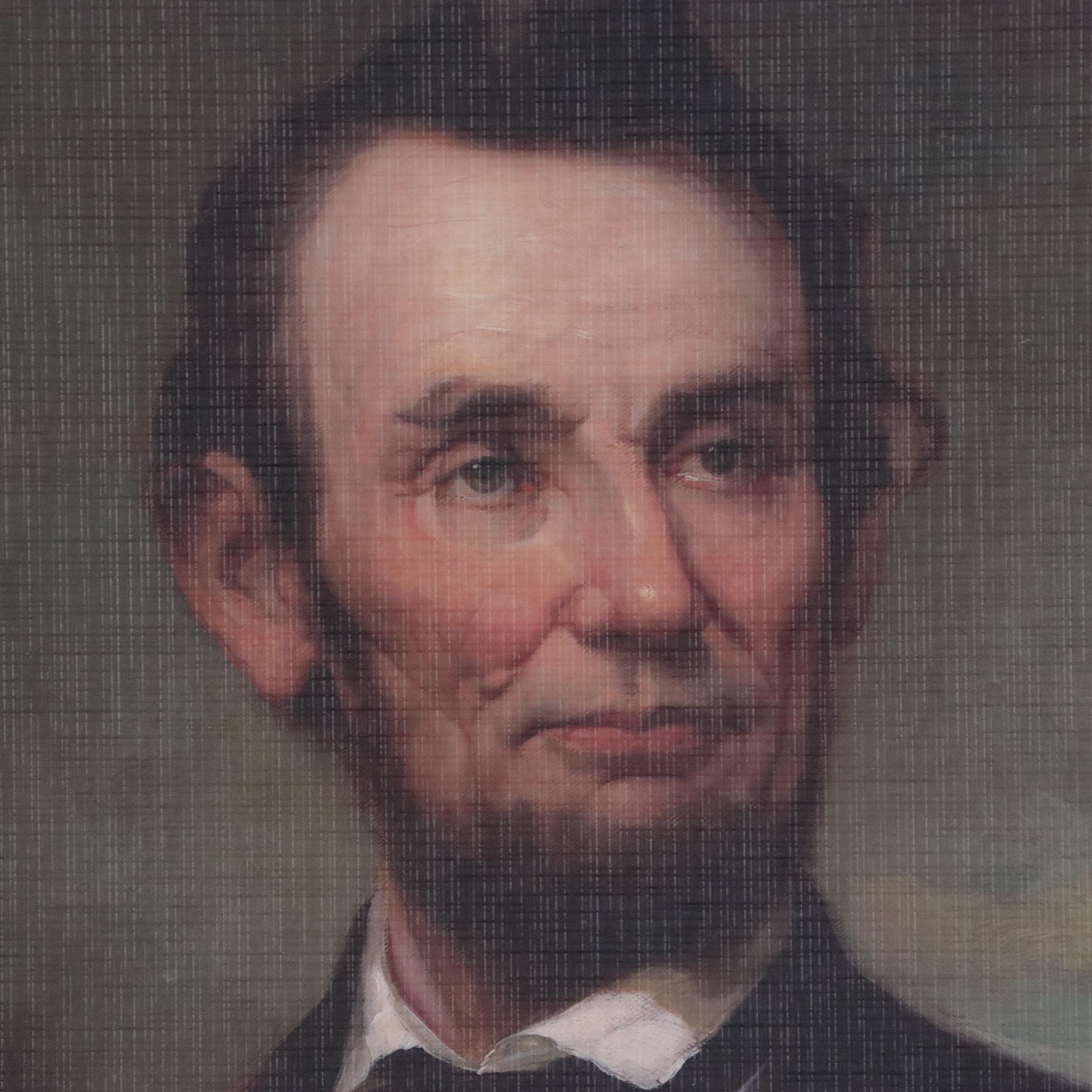 Offset Lithograph of Abraham Lincoln Portrait
