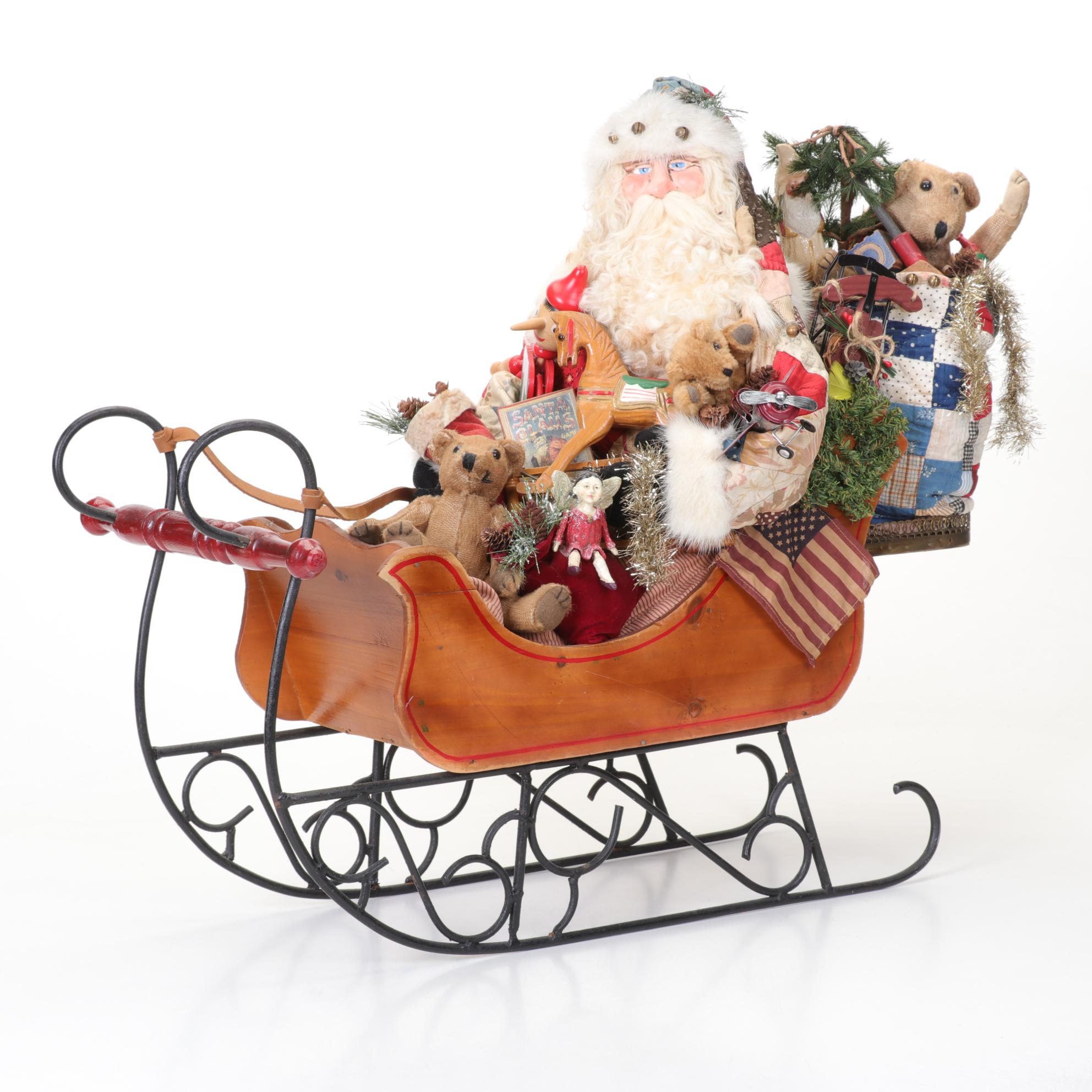 Brian Kidwell Victorian Santa and Sleigh Figurine, 2017