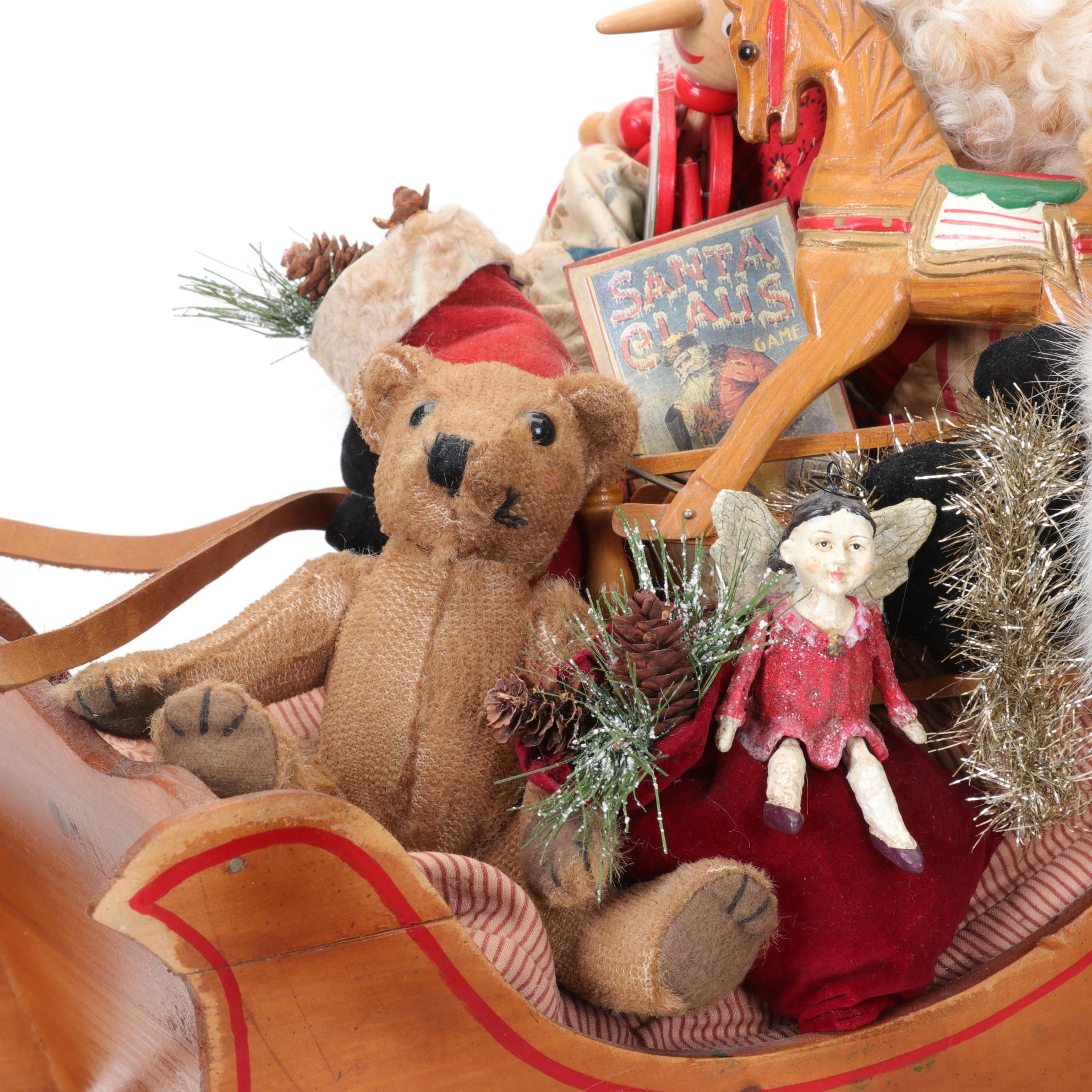 Brian Kidwell Victorian Santa and Sleigh Figurine, 2017