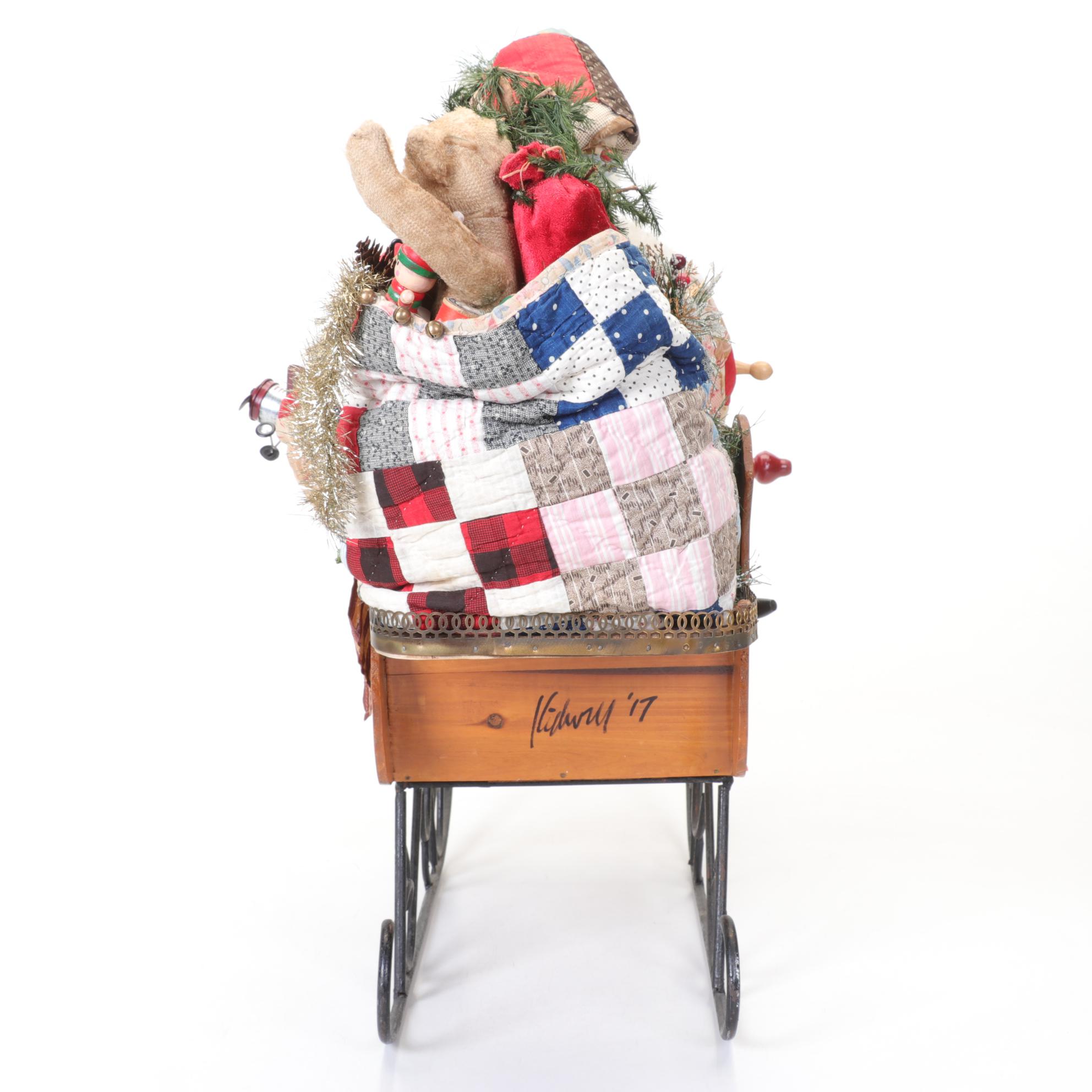 Brian Kidwell Victorian Santa and Sleigh Figurine, 2017