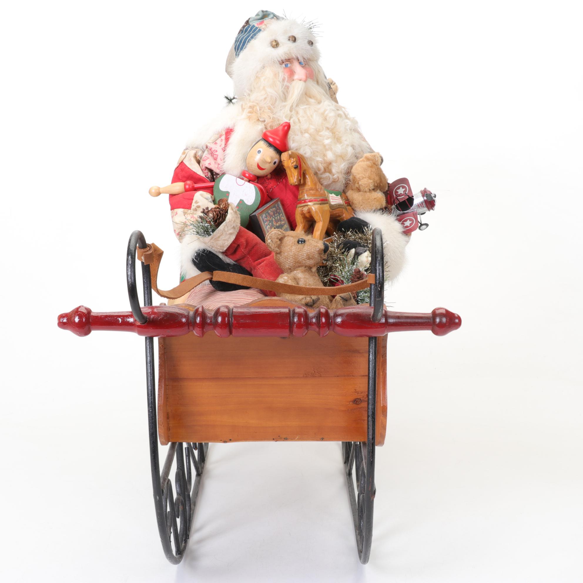 Brian Kidwell Victorian Santa and Sleigh Figurine, 2017