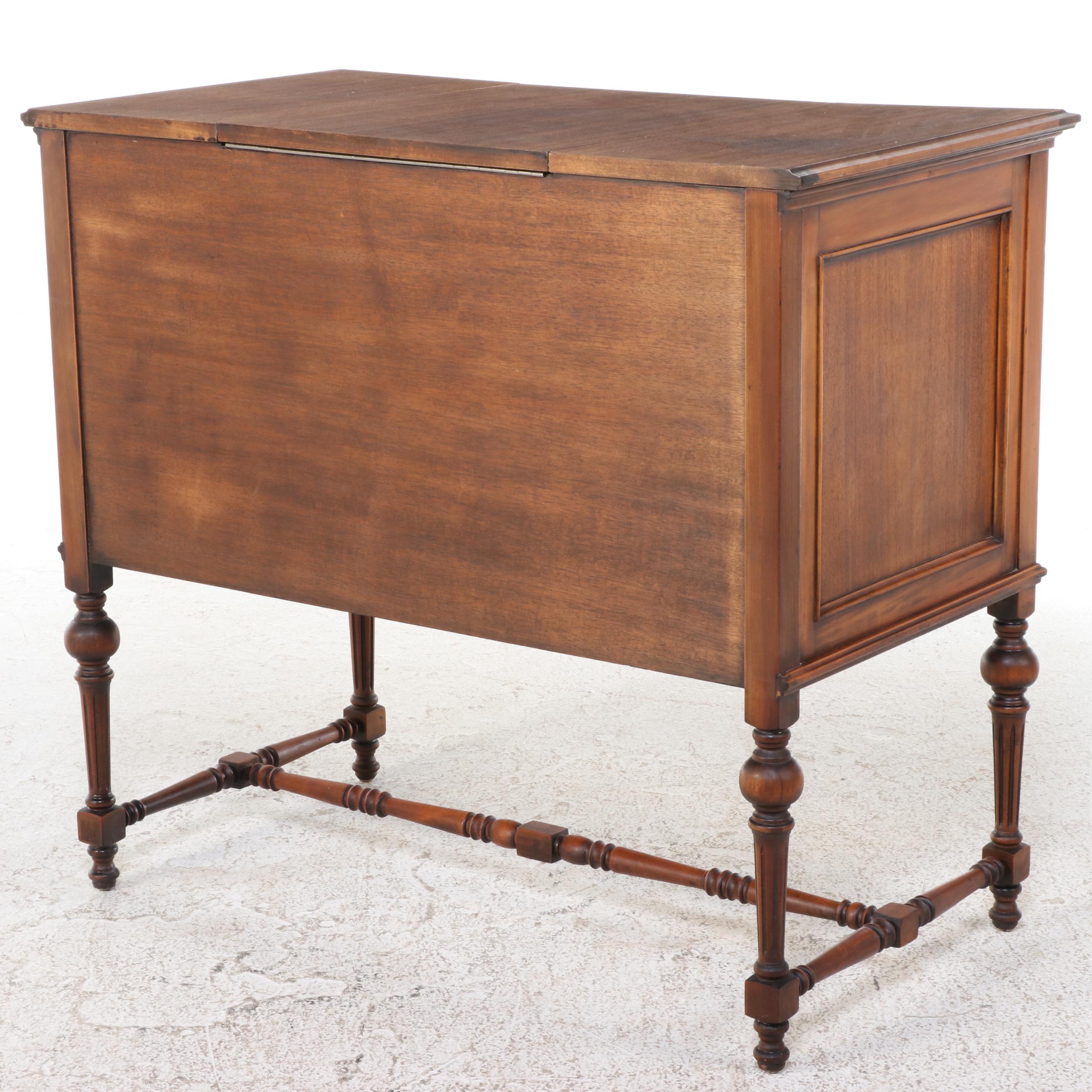 Brunswick Model R-A Turntable in William & Mary Style Mahogany Cabinet