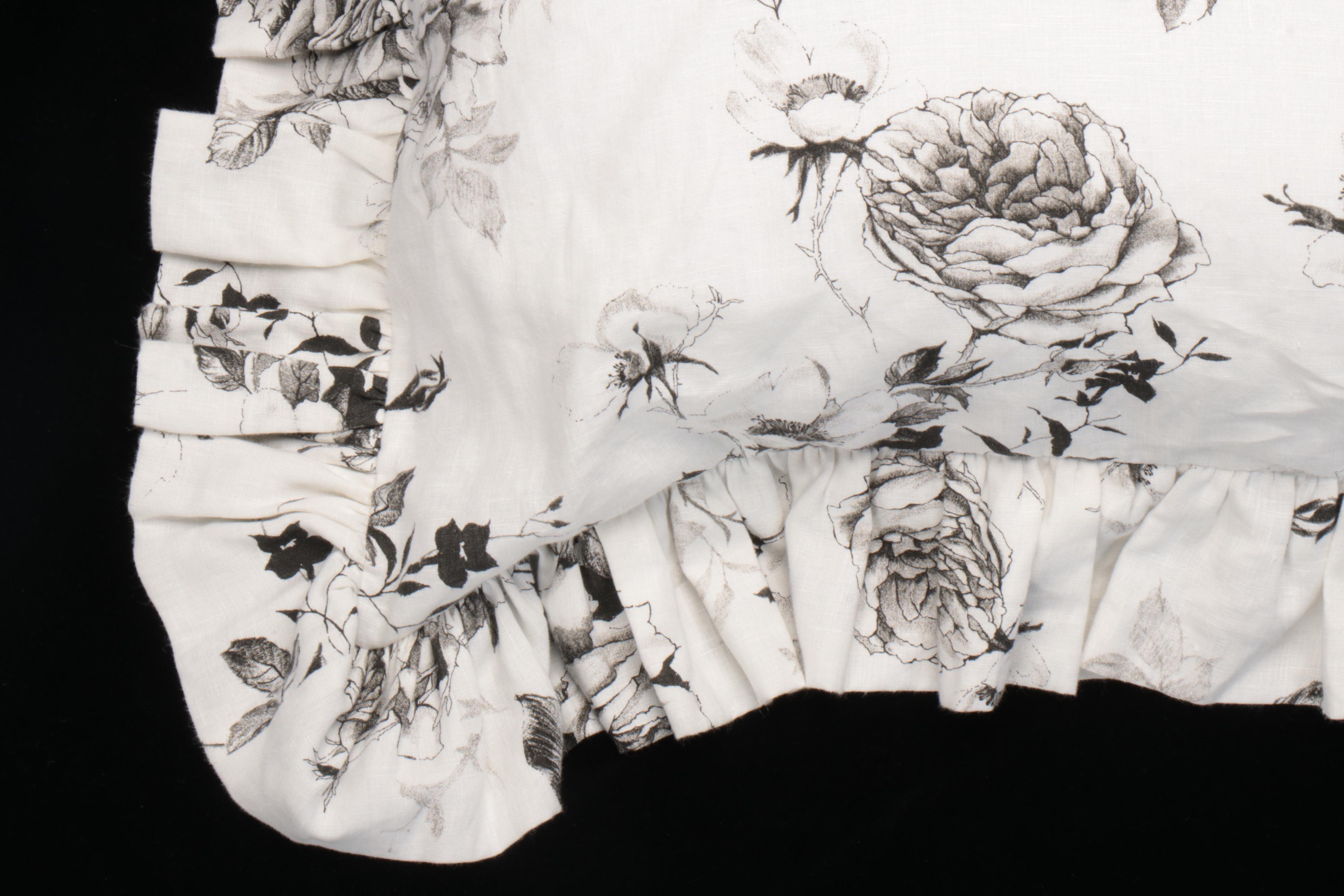 Black & White Quilted Toile Coverlet, Pillowcases, Ethan Allen Shams, More