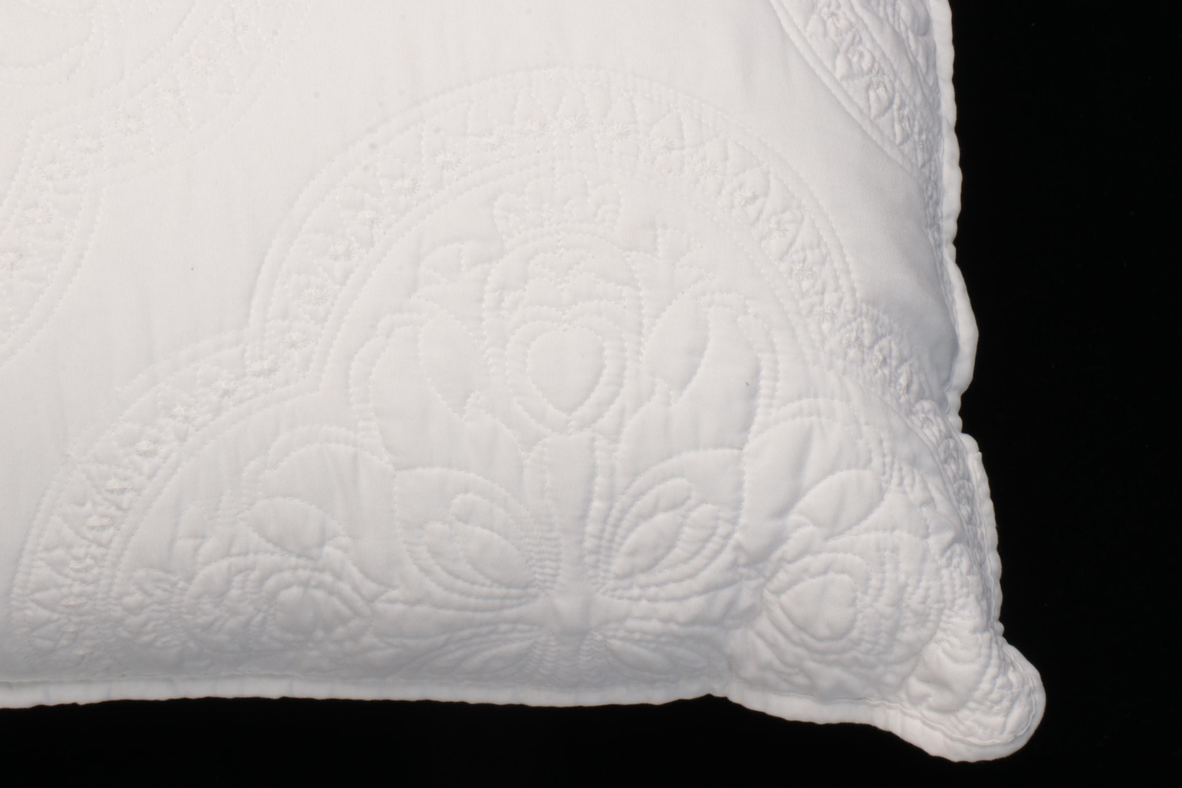 Black & White Quilted Toile Coverlet, Pillowcases, Ethan Allen Shams, More