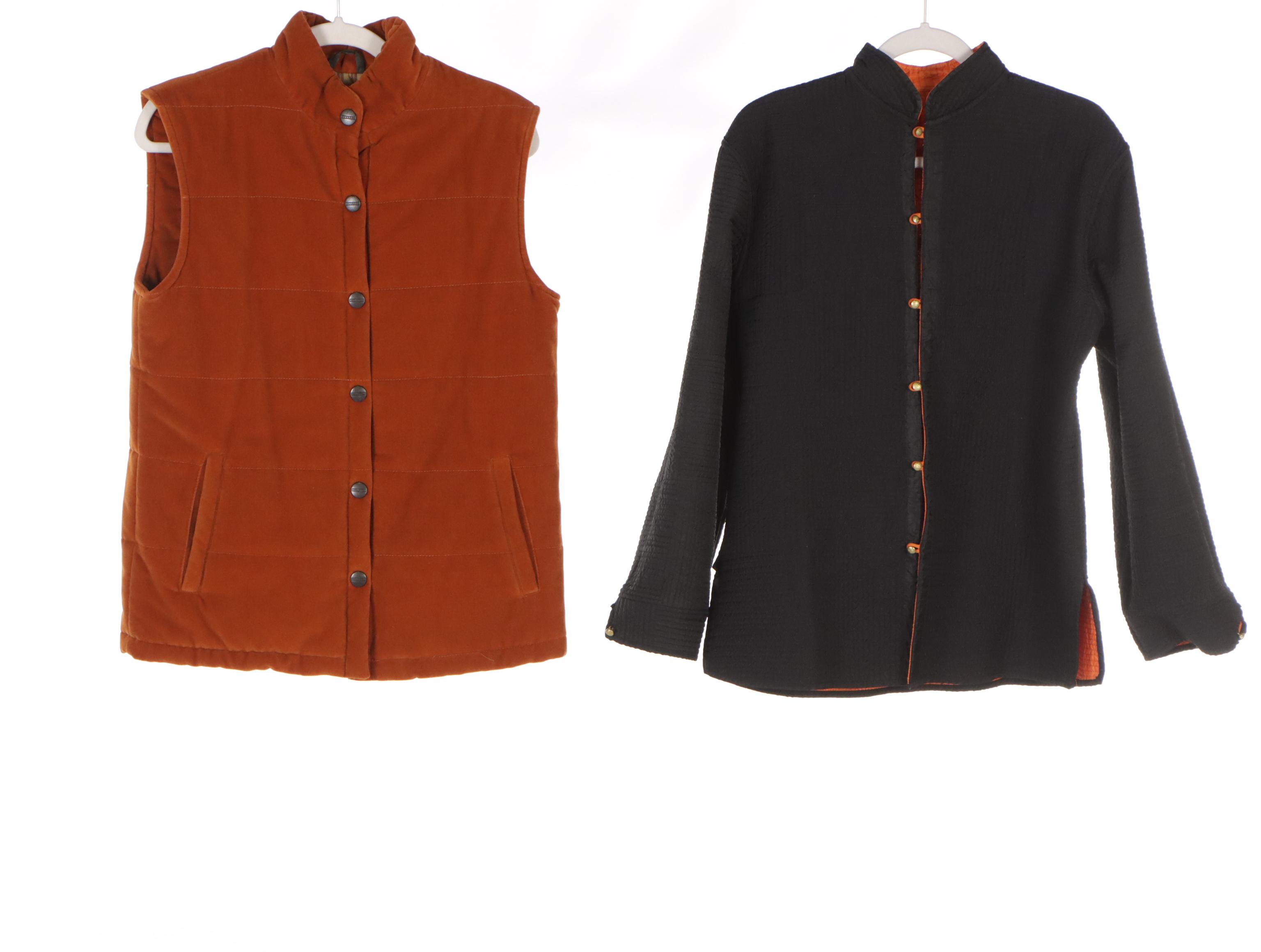 Beretta Vest in Burnt Orange, Peter Cohen Long Jacket & Other Reversible Jacket