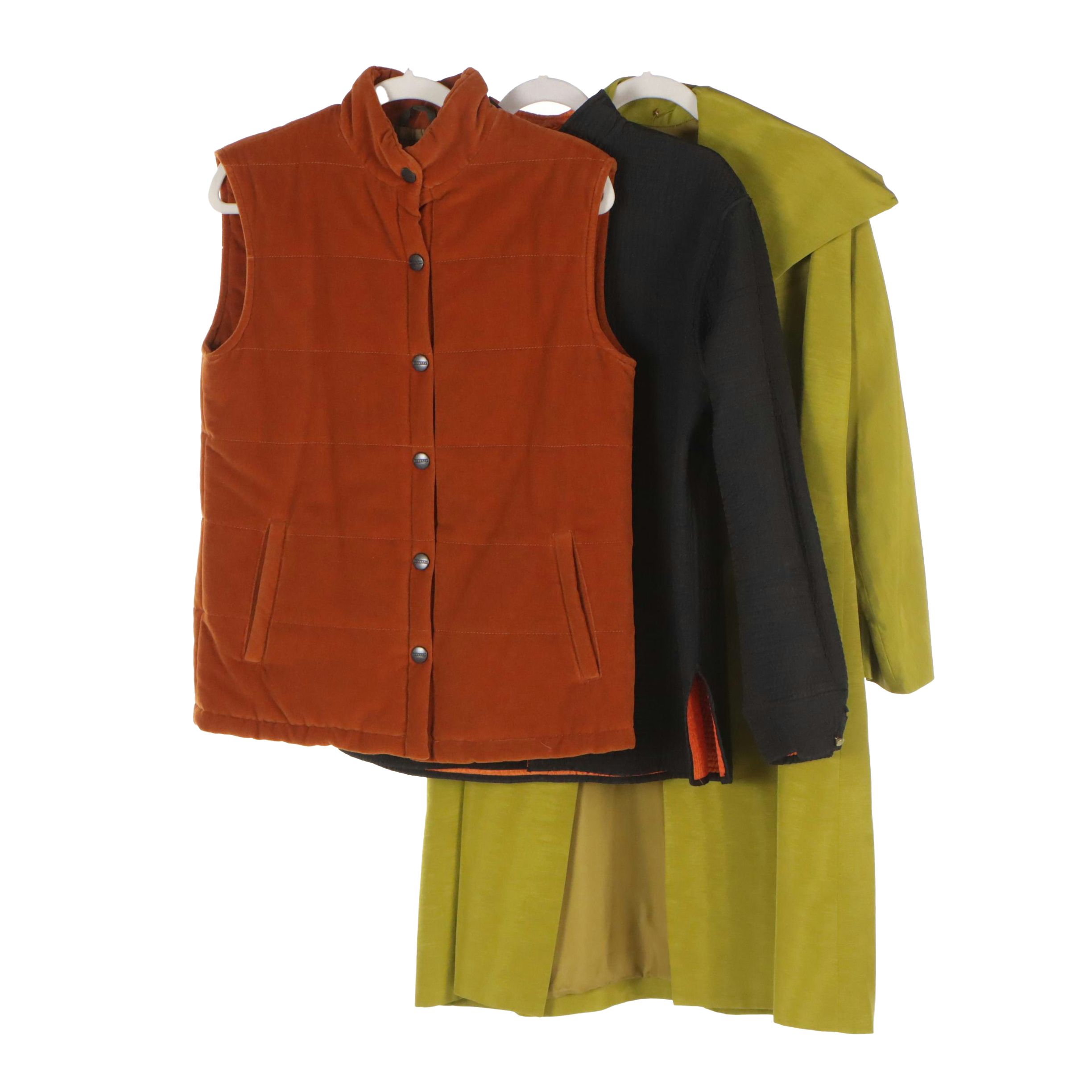 Beretta Vest in Burnt Orange, Peter Cohen Long Jacket & Other Reversible Jacket