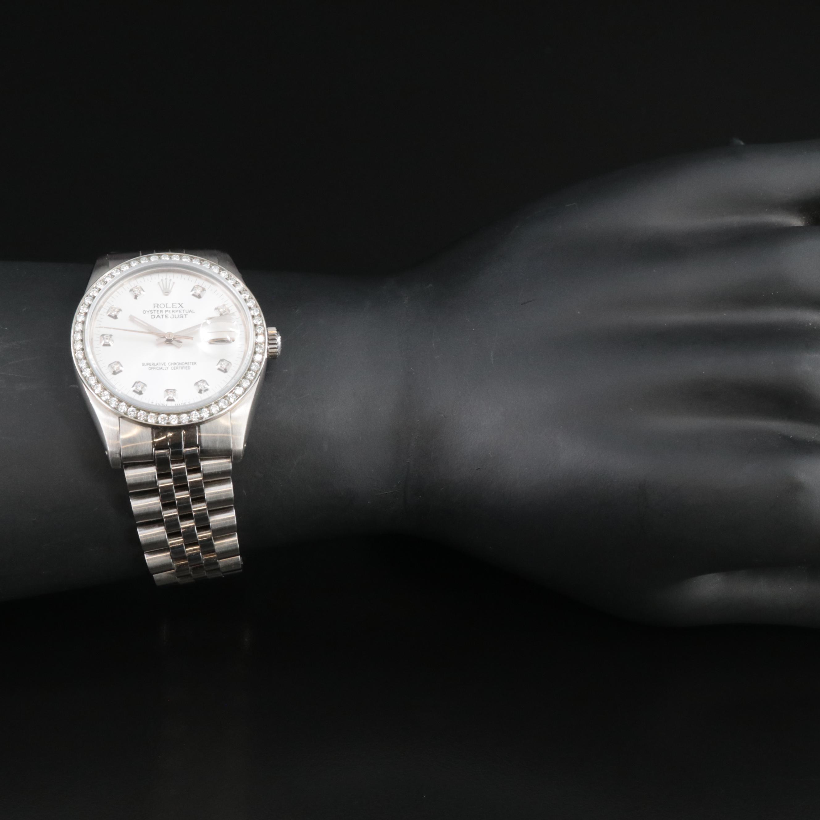 1979 Rolex Datejust 1.20 CTW Custom Diamond Dial and Bezel Watch