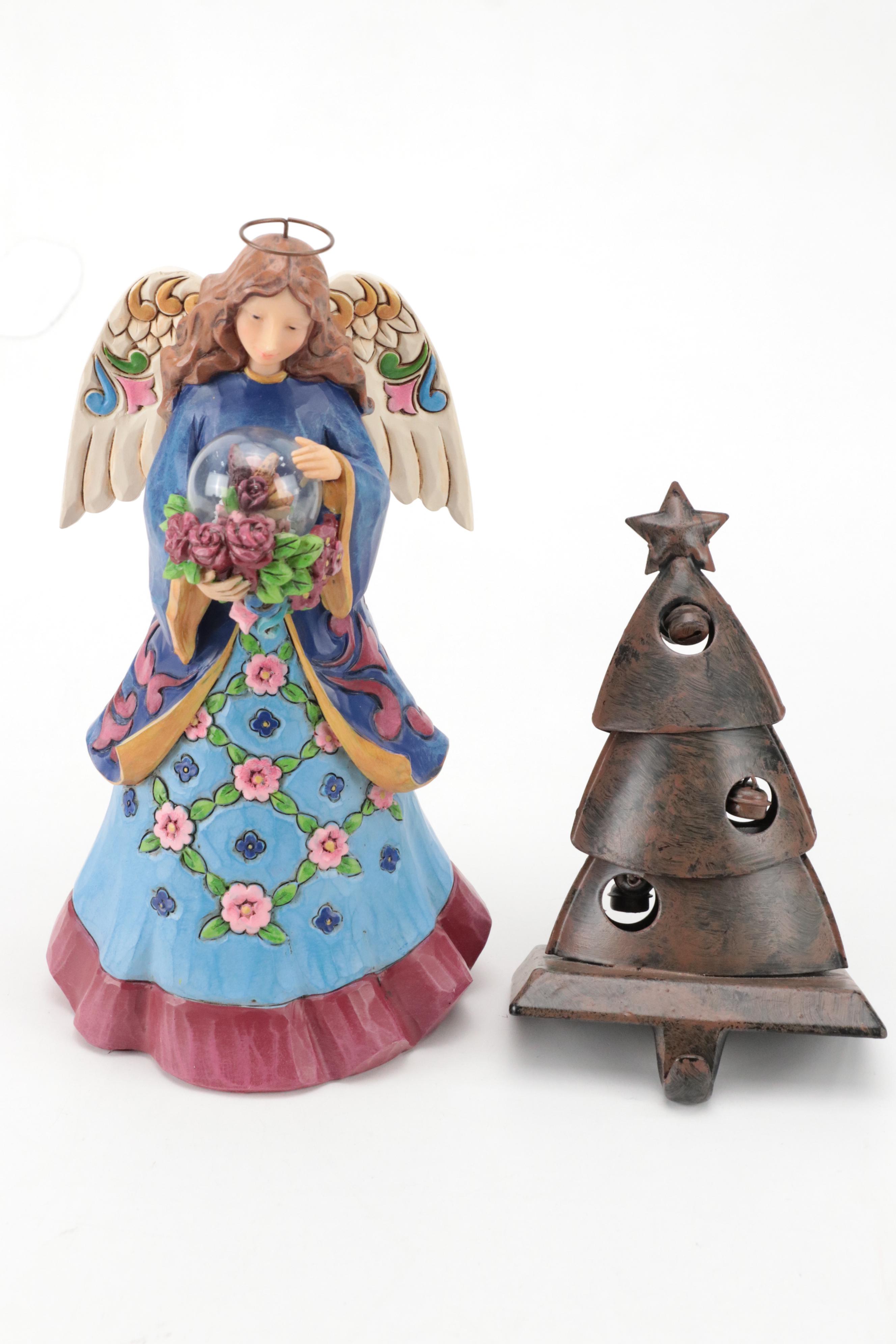 Goebel Candle Holders and Figurines with Other Christmas Décor