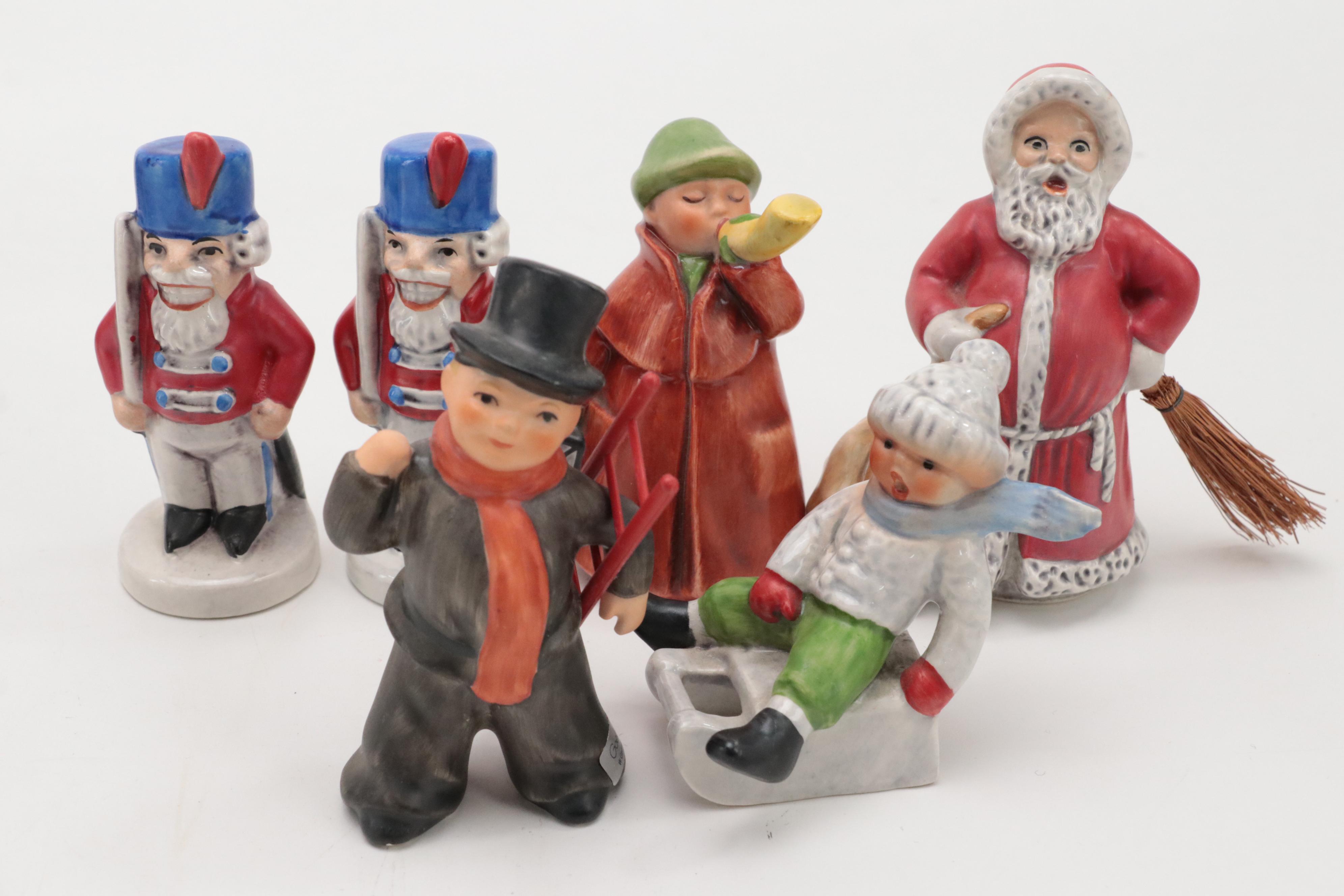 Goebel Candle Holders and Figurines with Other Christmas Décor