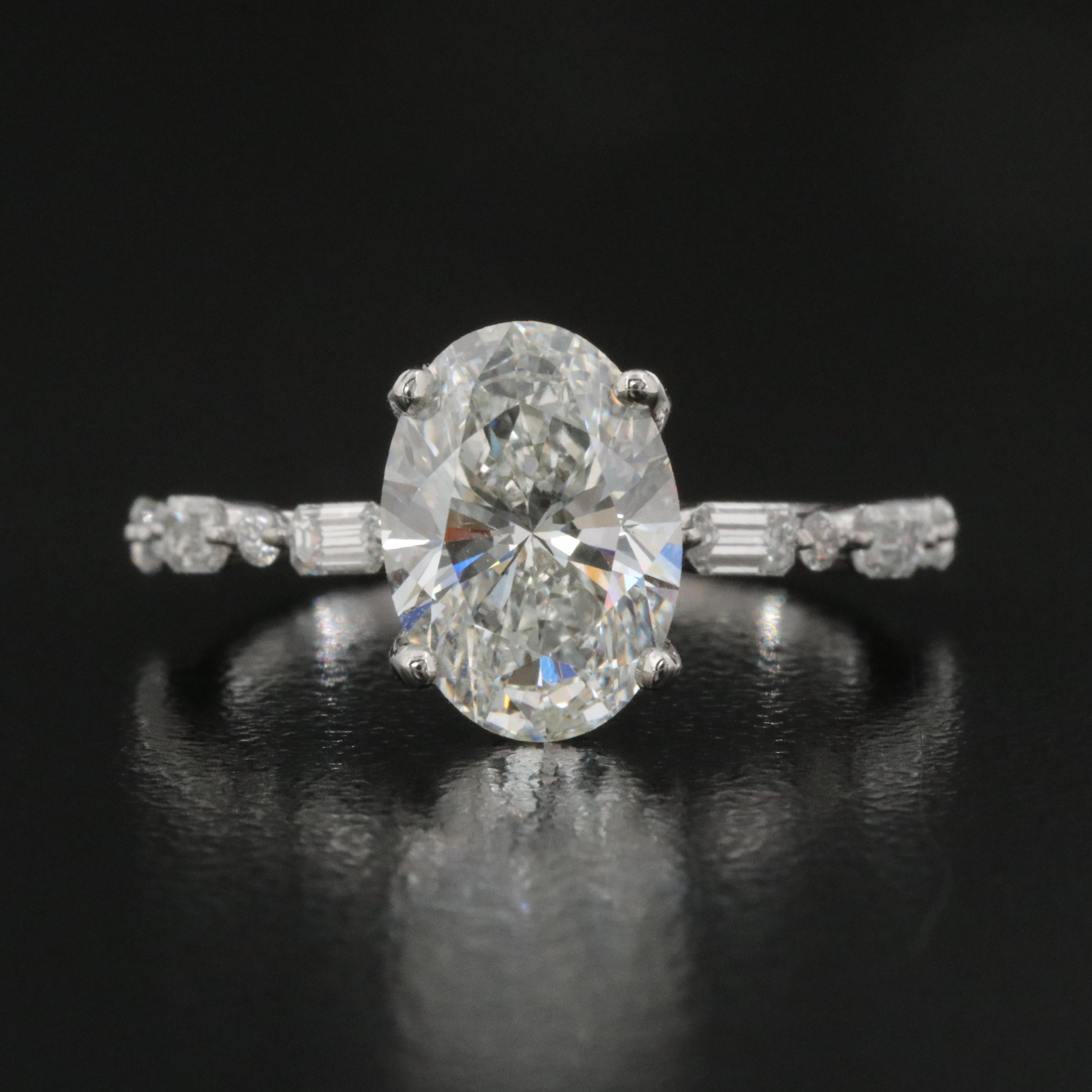 Platinum 2.81 CTW Lab Grown Diamond Ring with IGI Report