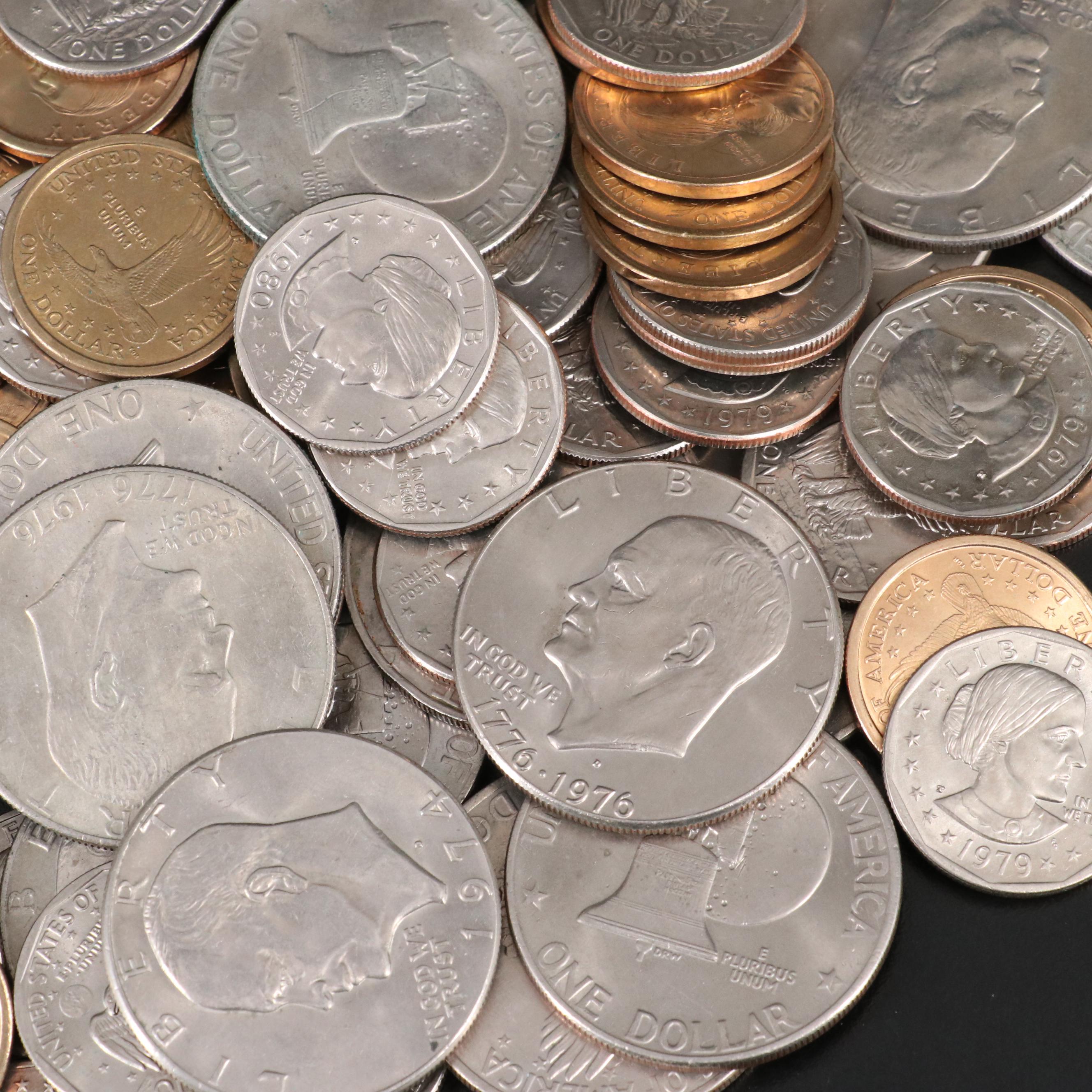 Collection of More than 150 Modern United States Dollar Coins