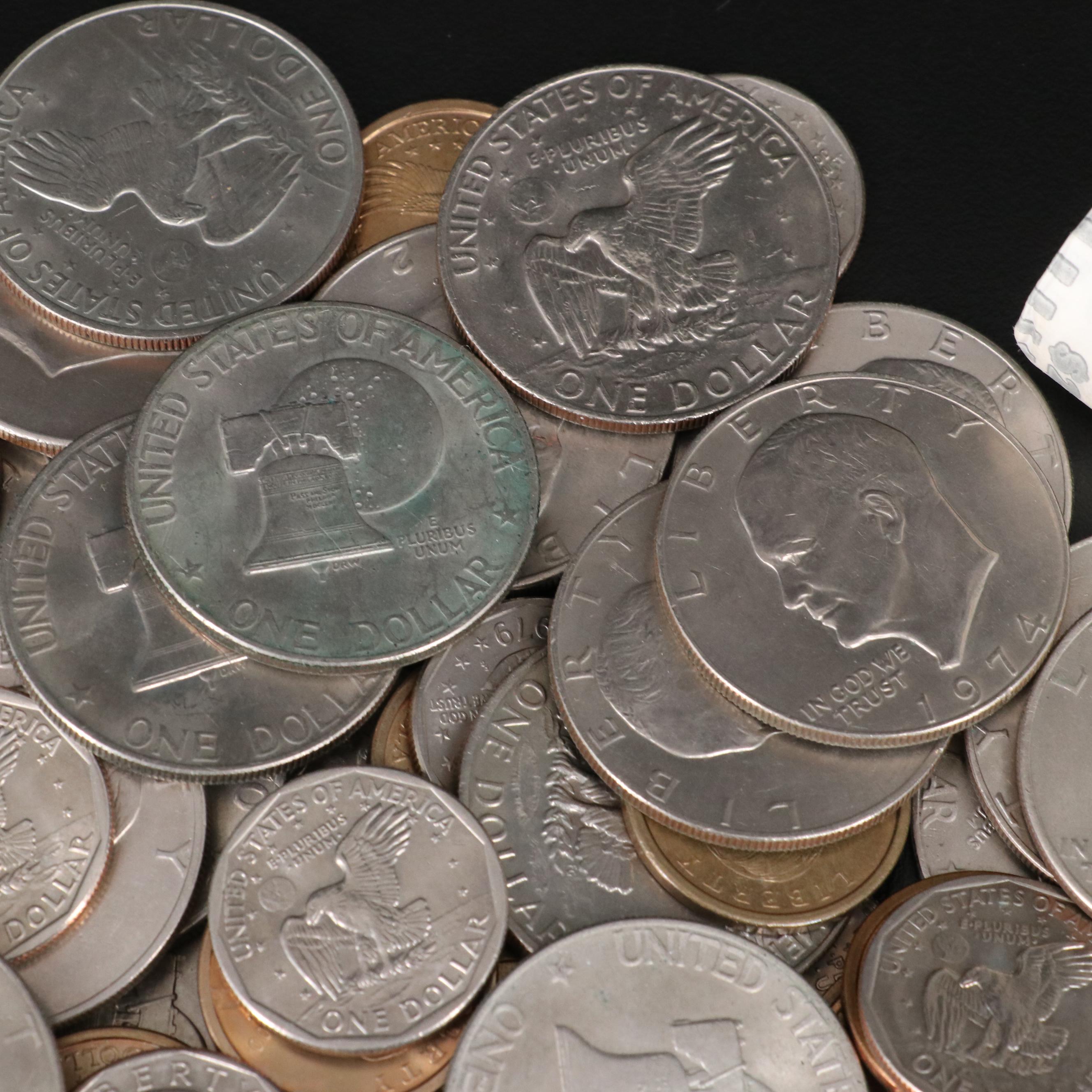 Collection of More than 150 Modern United States Dollar Coins