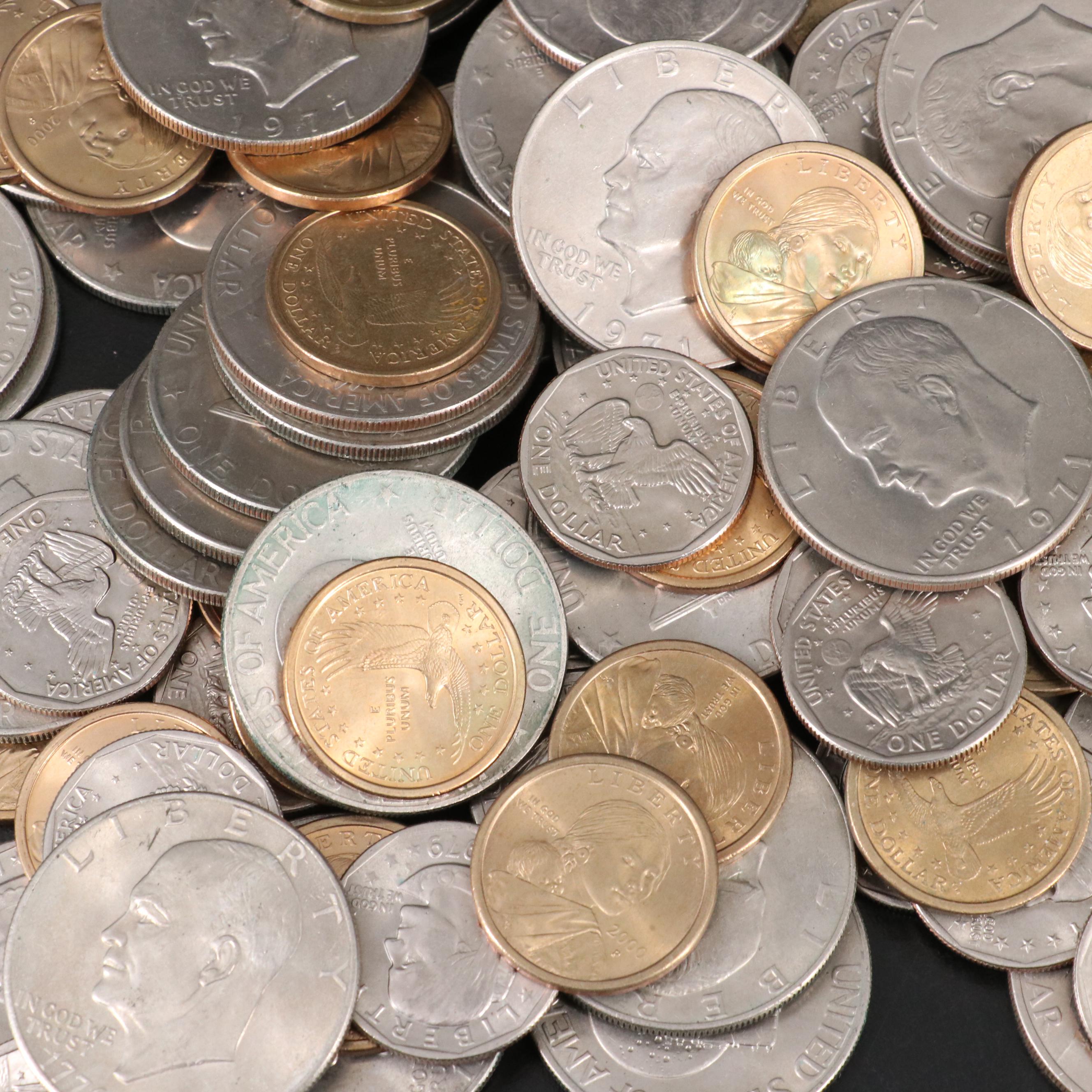 Collection of More than 150 Modern United States Dollar Coins