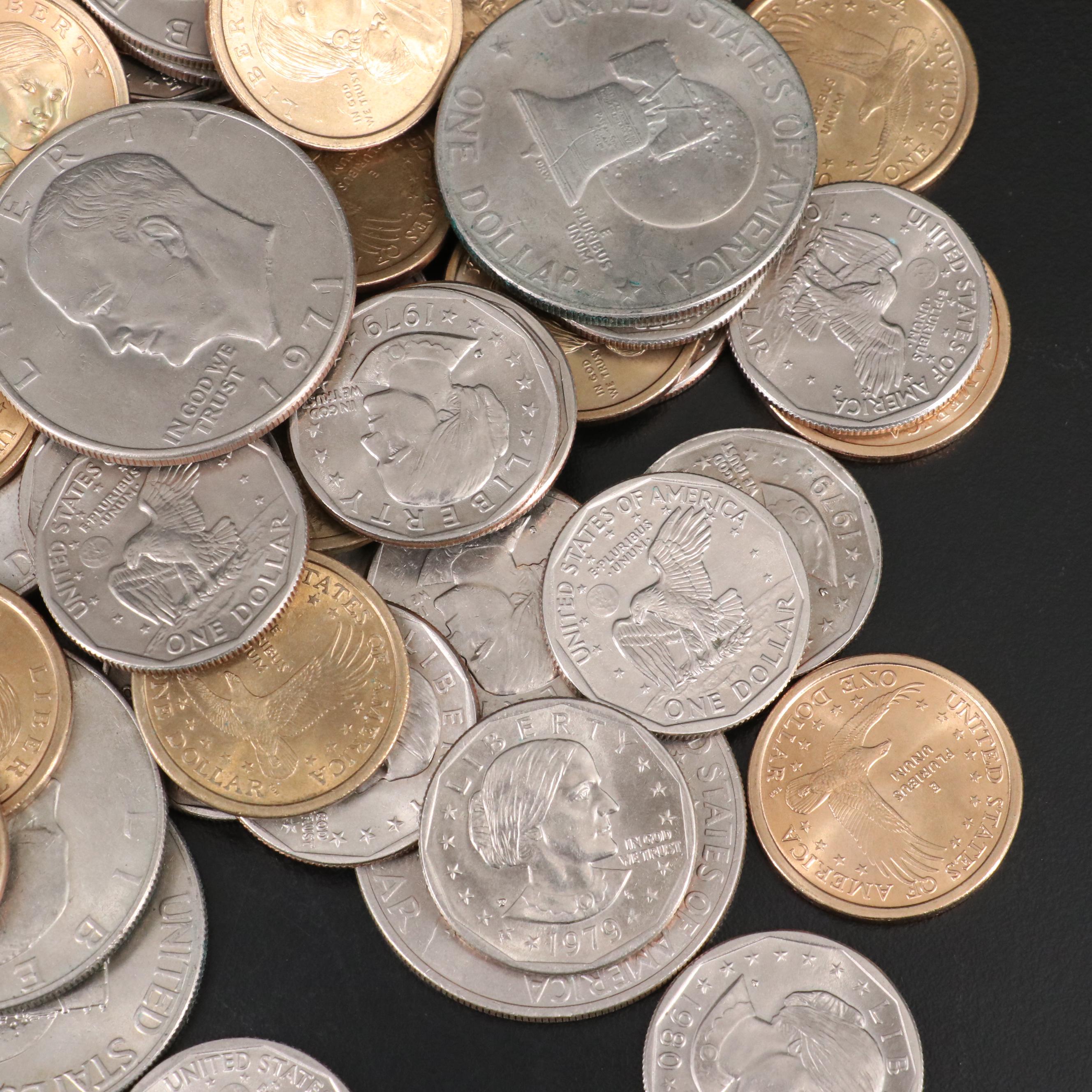 Collection of More than 150 Modern United States Dollar Coins