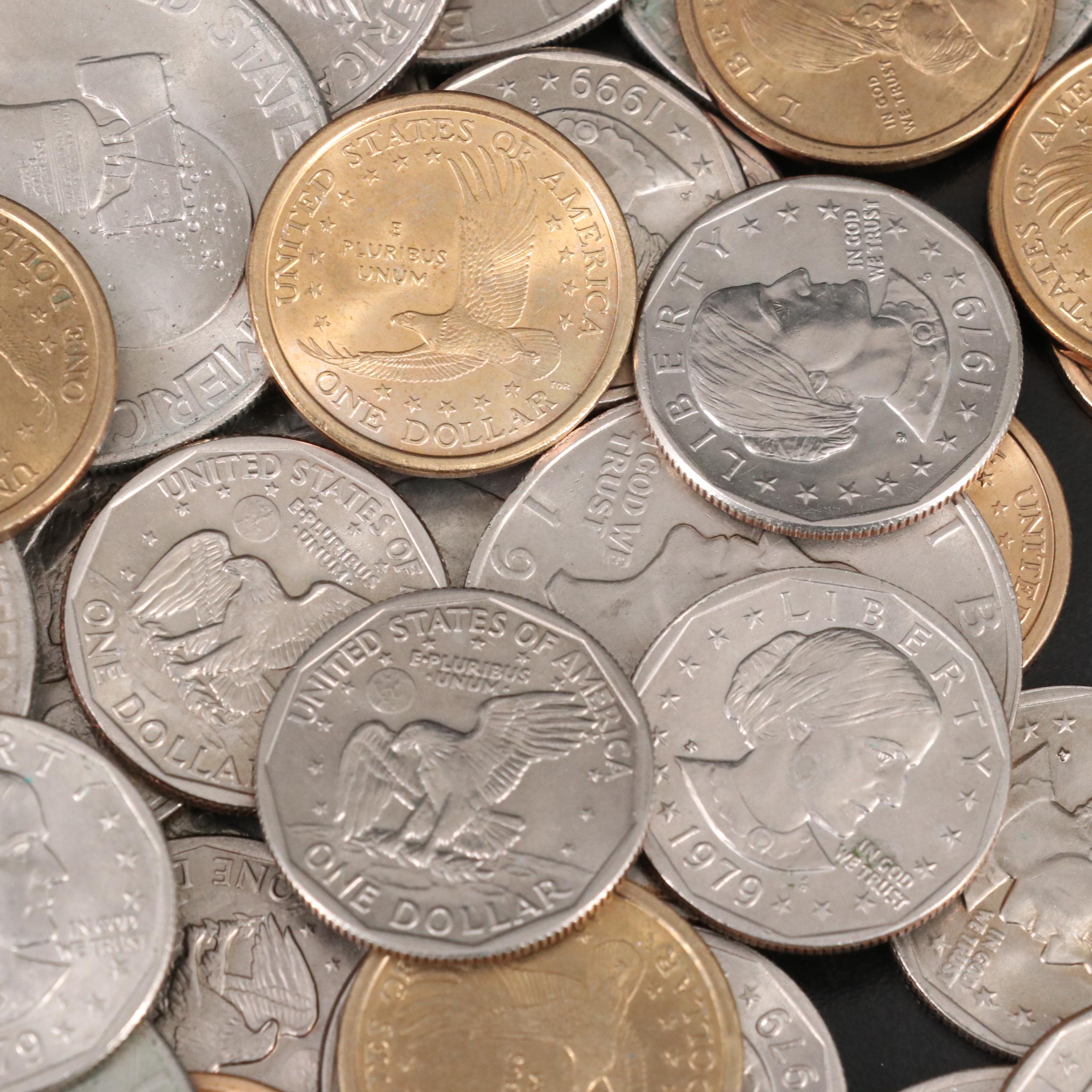 Collection of More than 150 Modern United States Dollar Coins