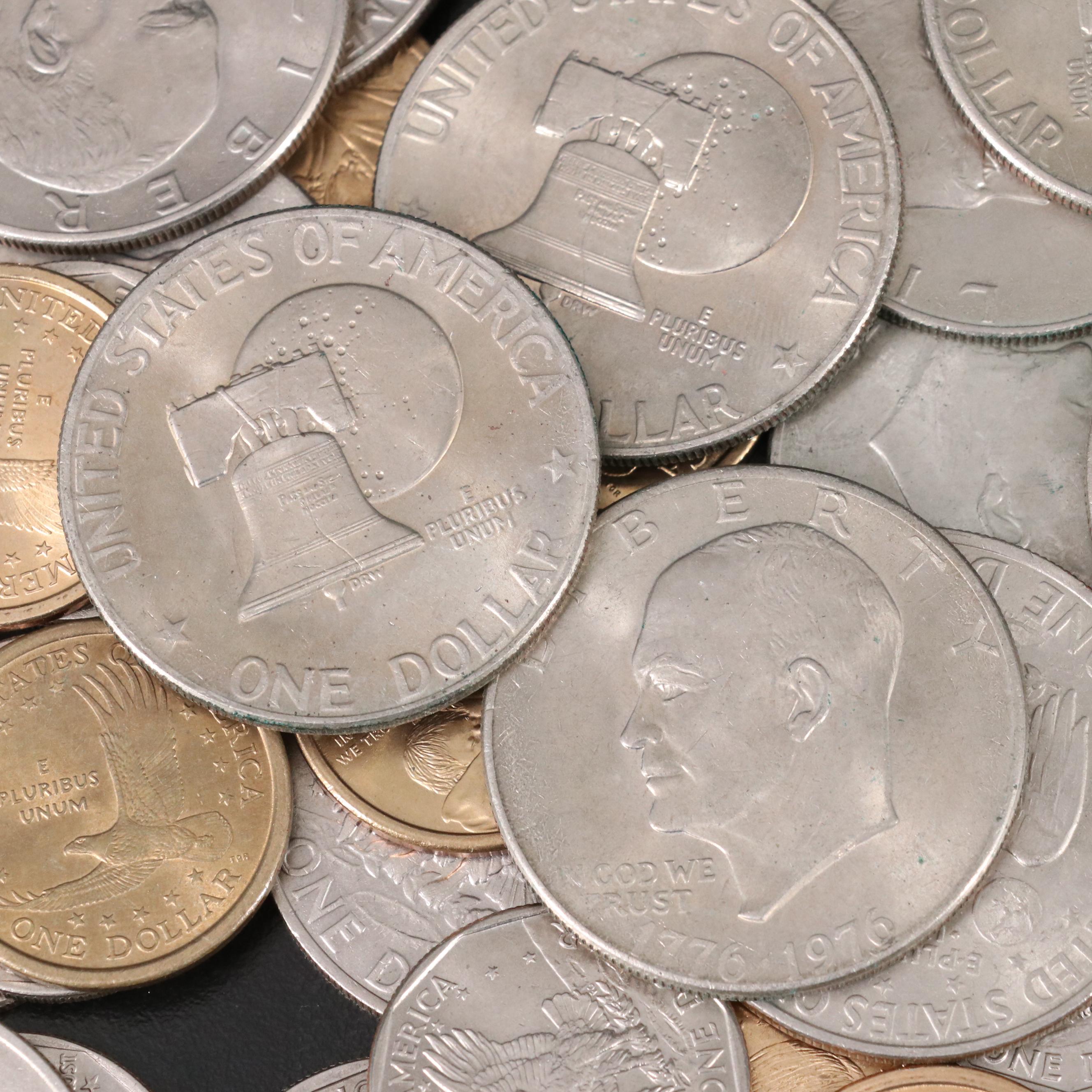 Collection of More than 150 Modern United States Dollar Coins