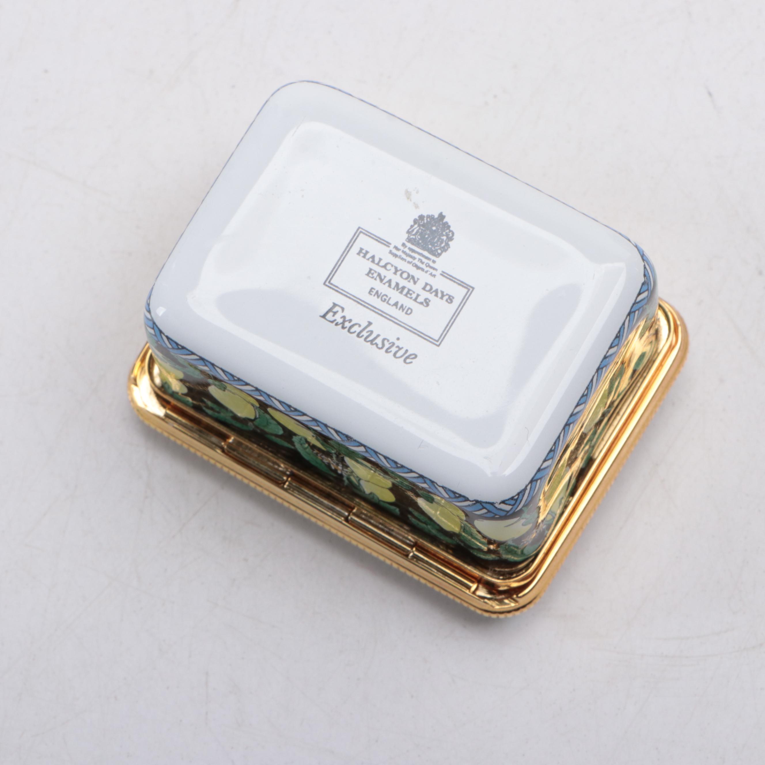 Halcyon Days "If Life Gives You Lemons" Enamel Box with Original Case