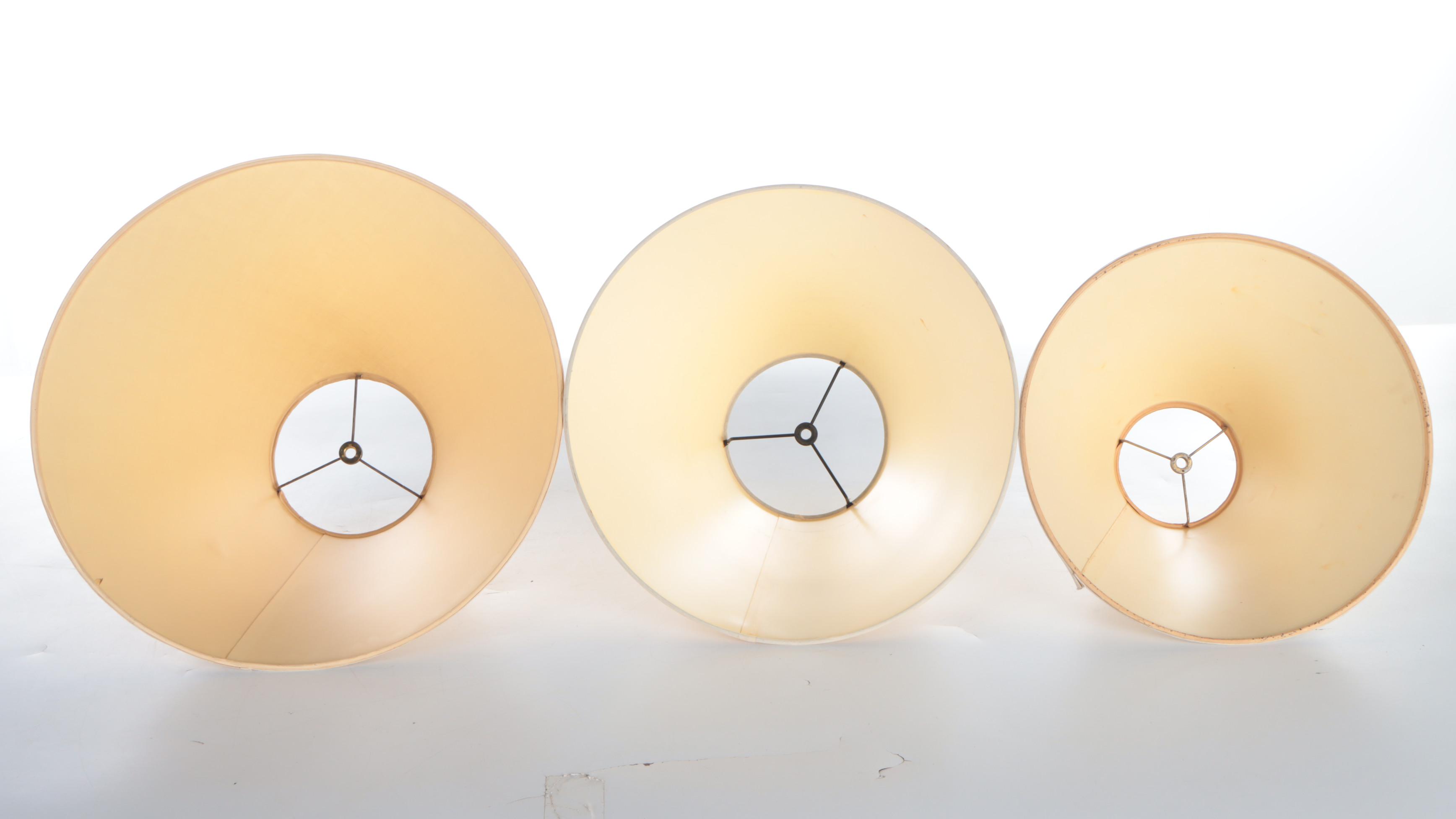 Antique Carved Wood Baluster, Carved Wood Bottle & Pottery Ewer Table Lamps