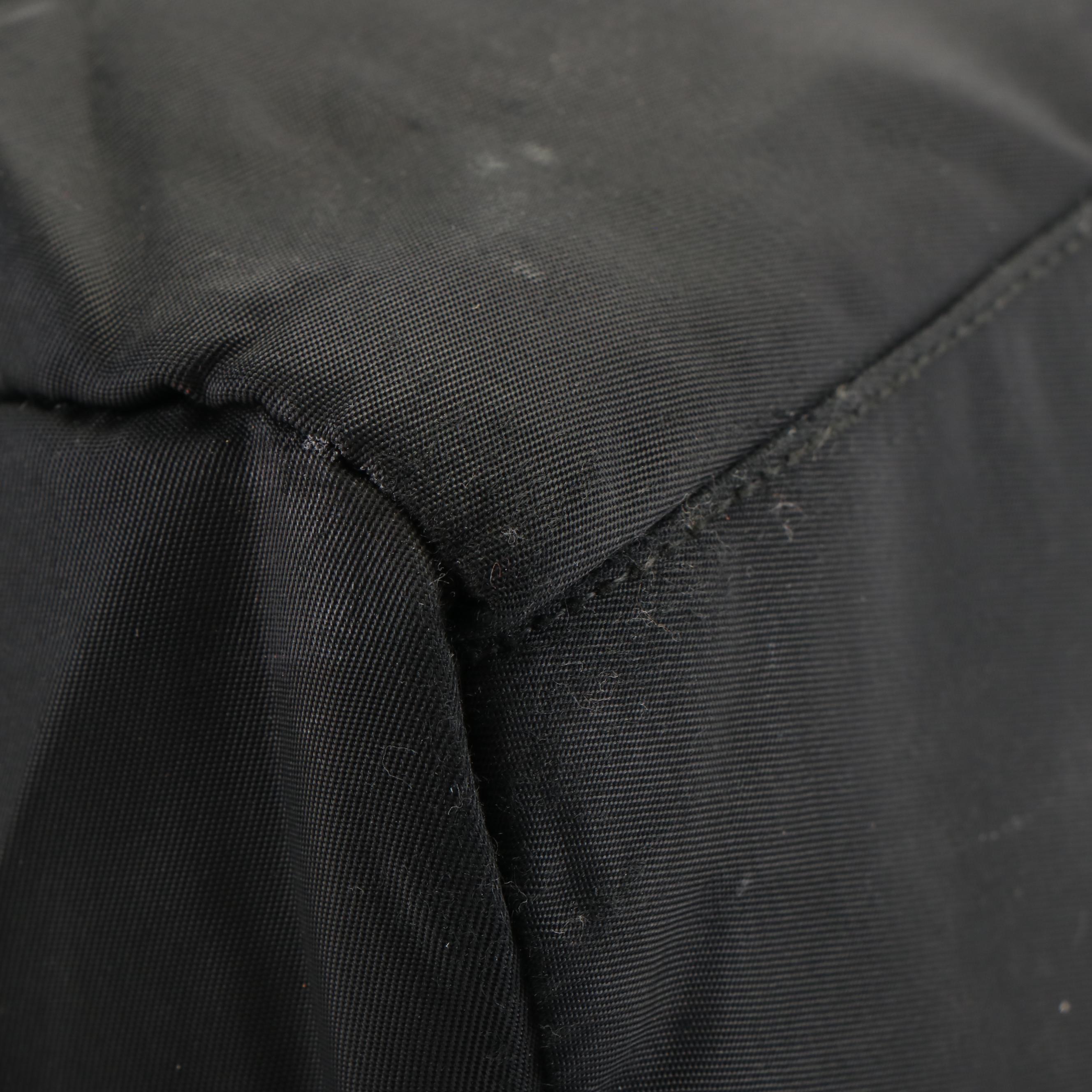 Prada Triangle Logo Tessuto Black Nylon Tote Bag