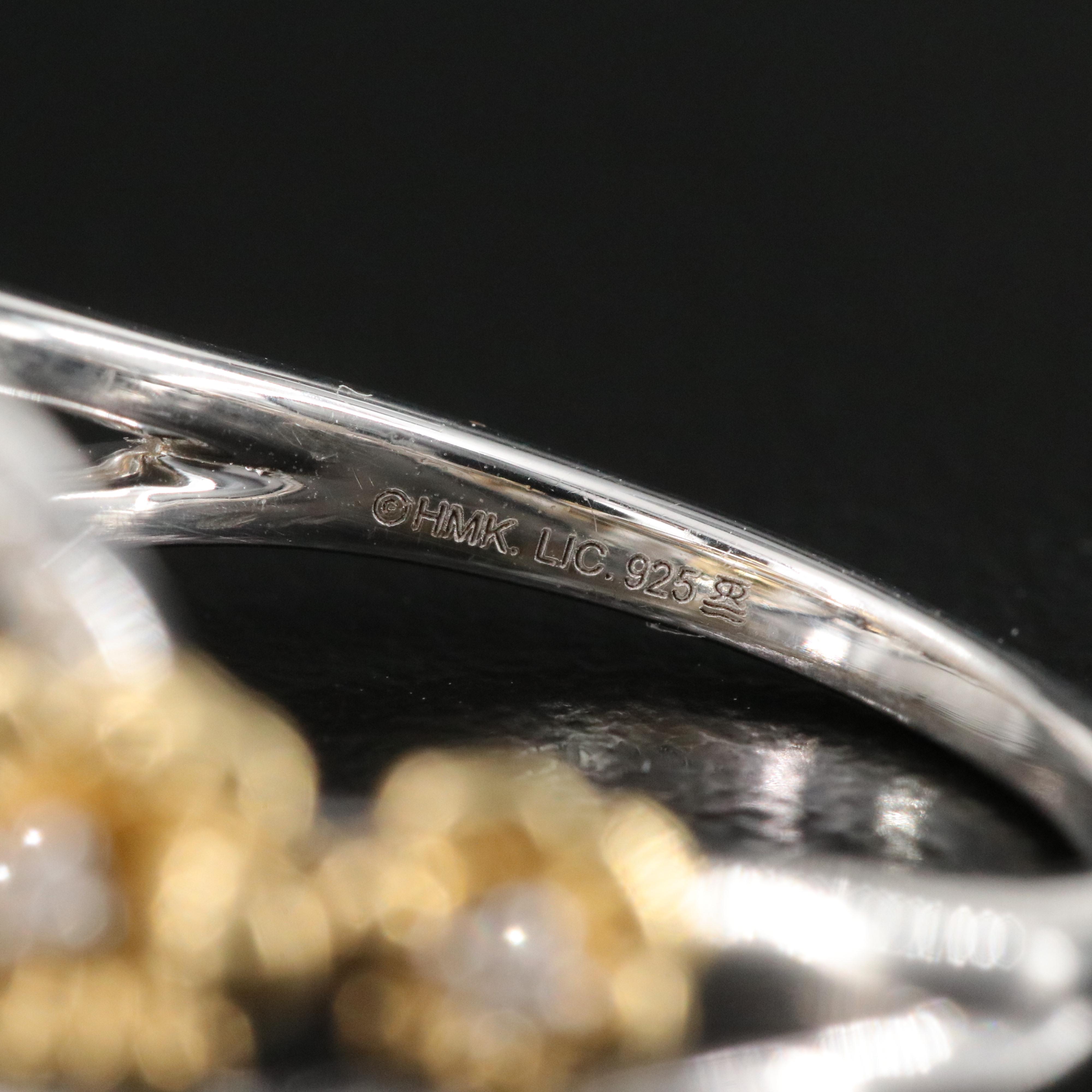 Hallmark Sterling Diamond Flower Ring