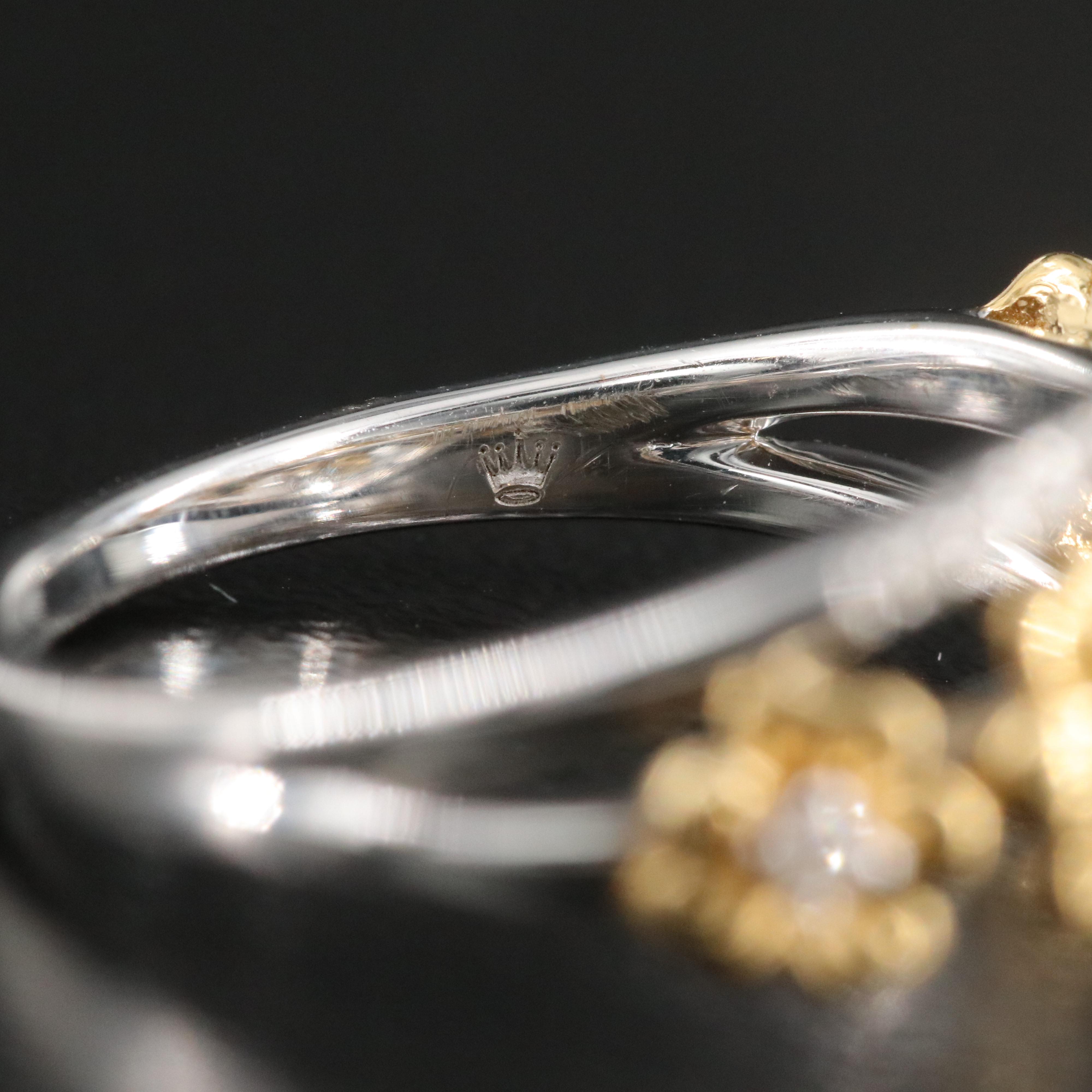 Hallmark Sterling Diamond Flower Ring