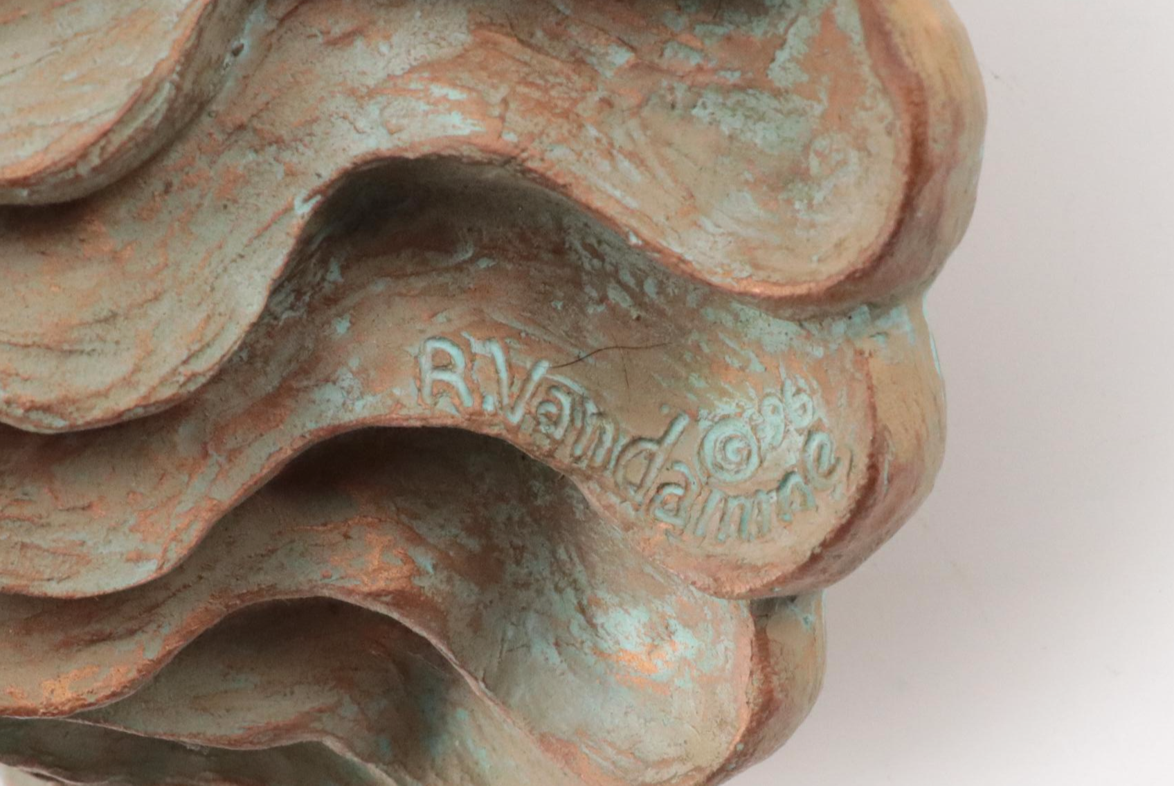 R. Vandamine Resin Plaque with Resin Elephant Figurine and More